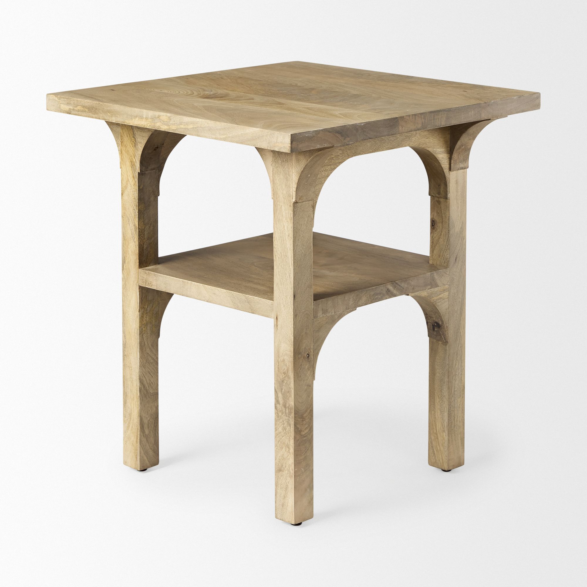 Mercana - Candace Light Wood Bridge Accent Table