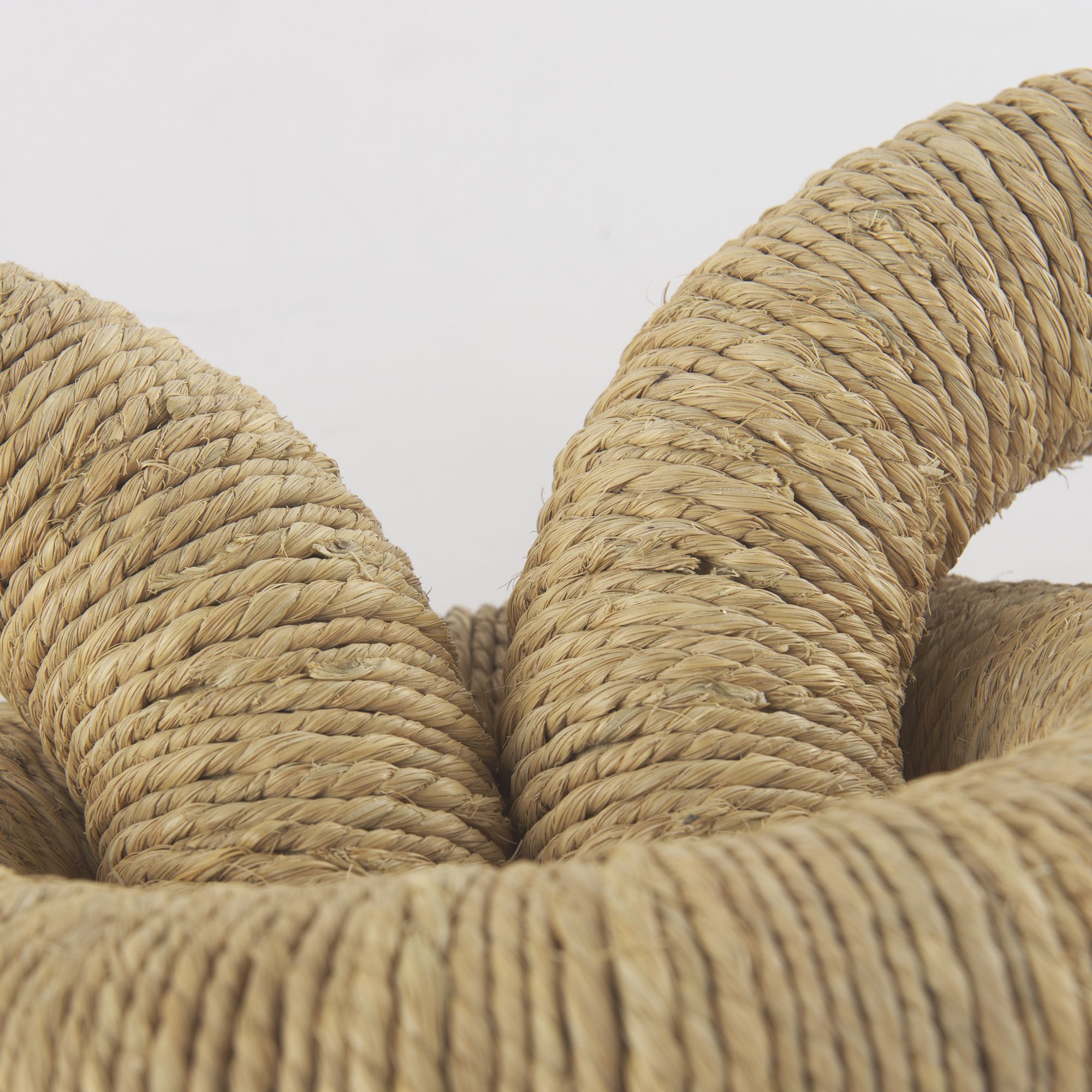 Mercana Alize Jute Wrapped Solid Wood Circular Chain Link Decorative Object - Light Brown