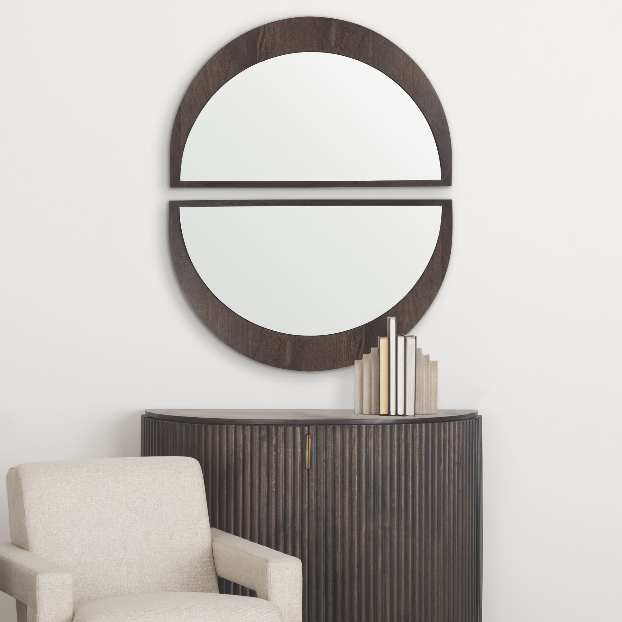 Mercana Celeste Small Mirror - Dark Brown