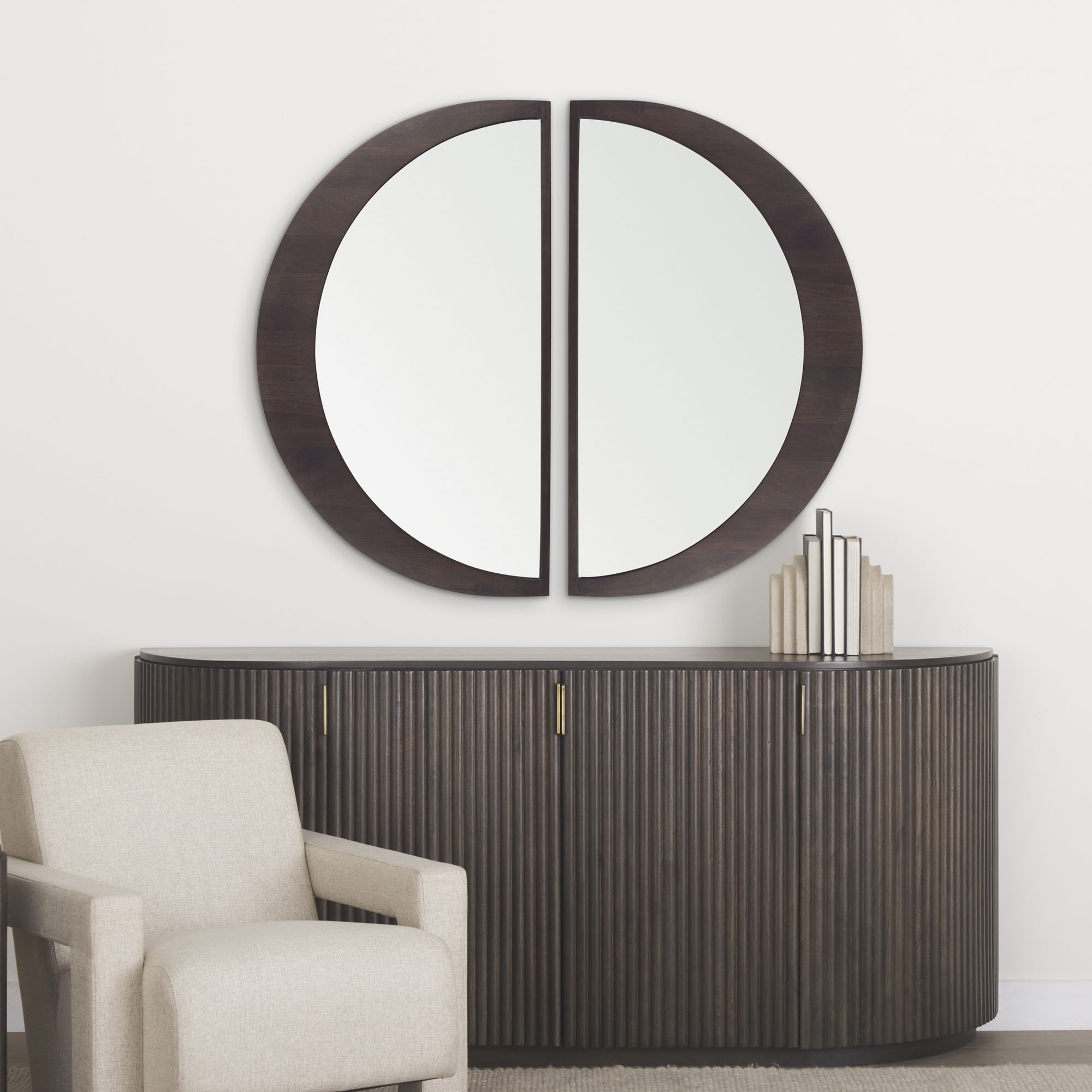 Mercana Celeste Large Mirror - Dark Brown