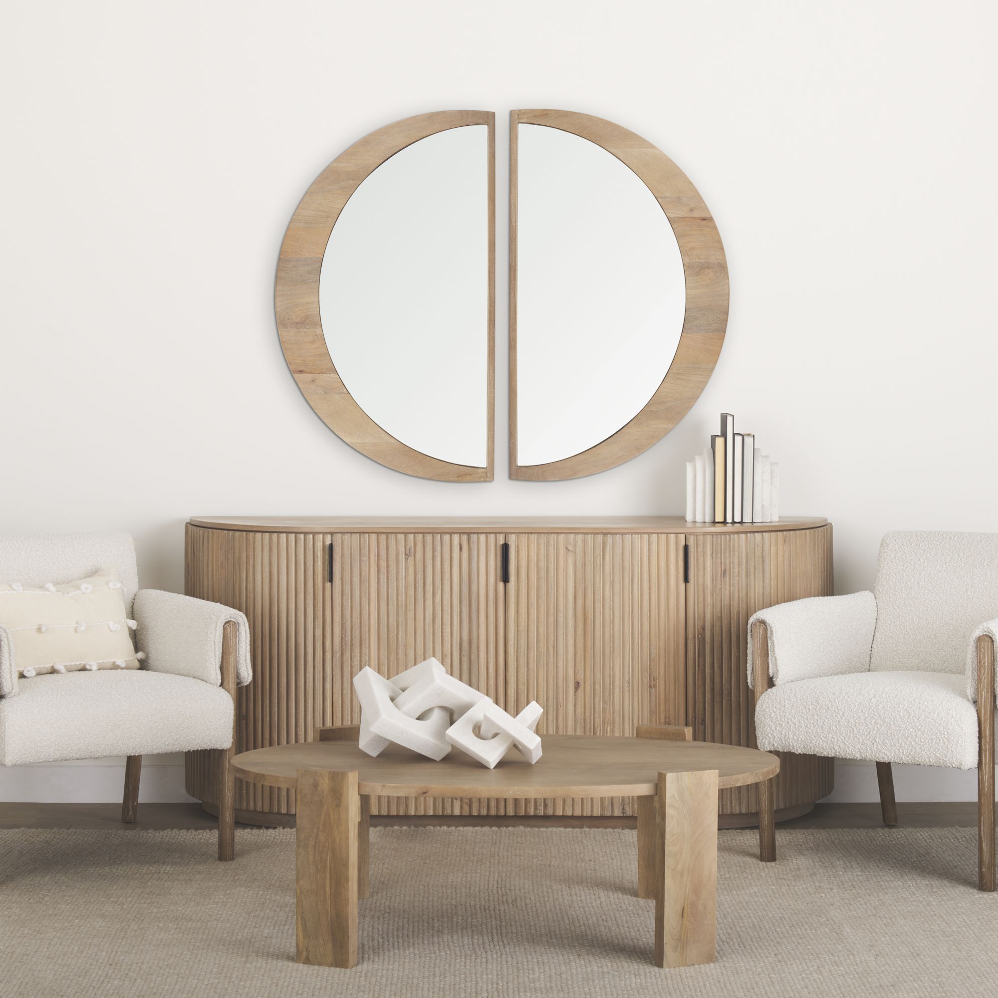 Mercana Celeste Large Mirror - Light Brown