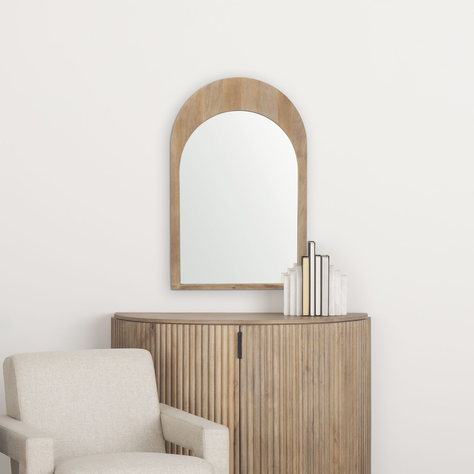 Mercana Celeste Arched Mirror - Light Brown