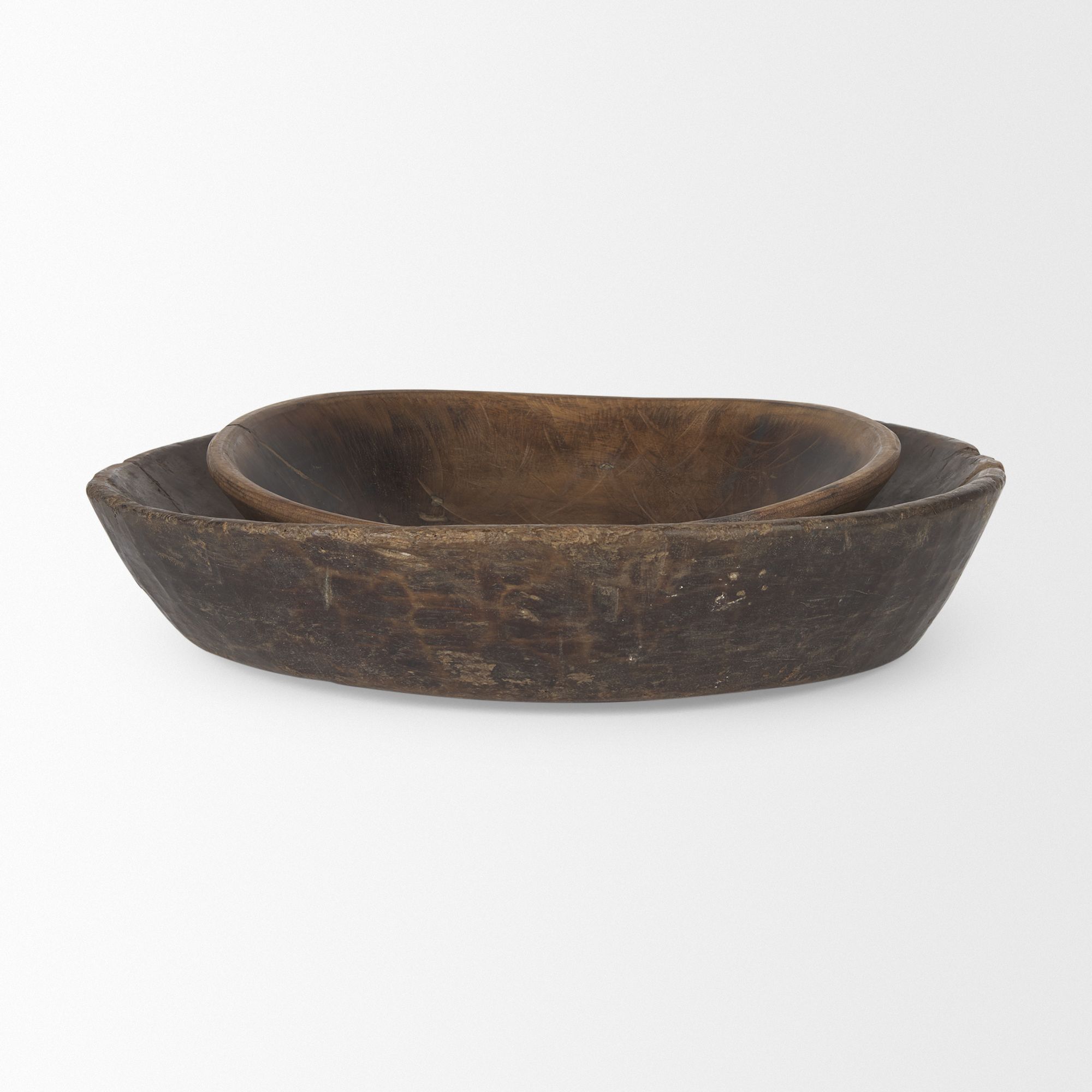 Mercana Nikita Reclaimed Wood Bowls (Set of 2) - Brown