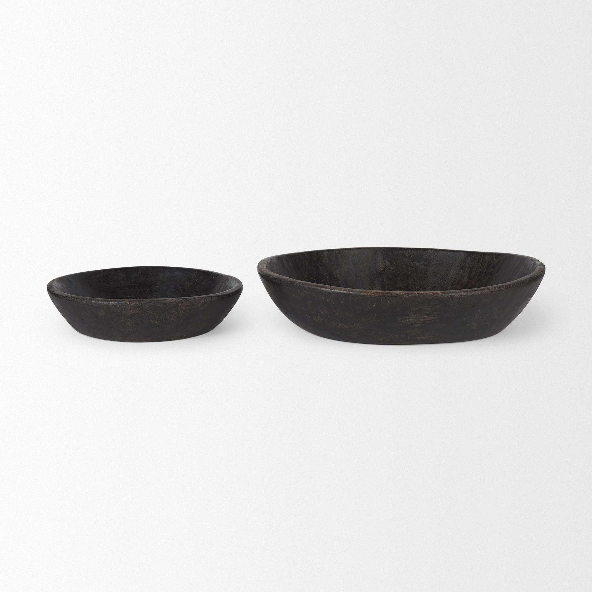 Mercana Nikita Reclaimed Wood Bowls (Set of 2) - Black