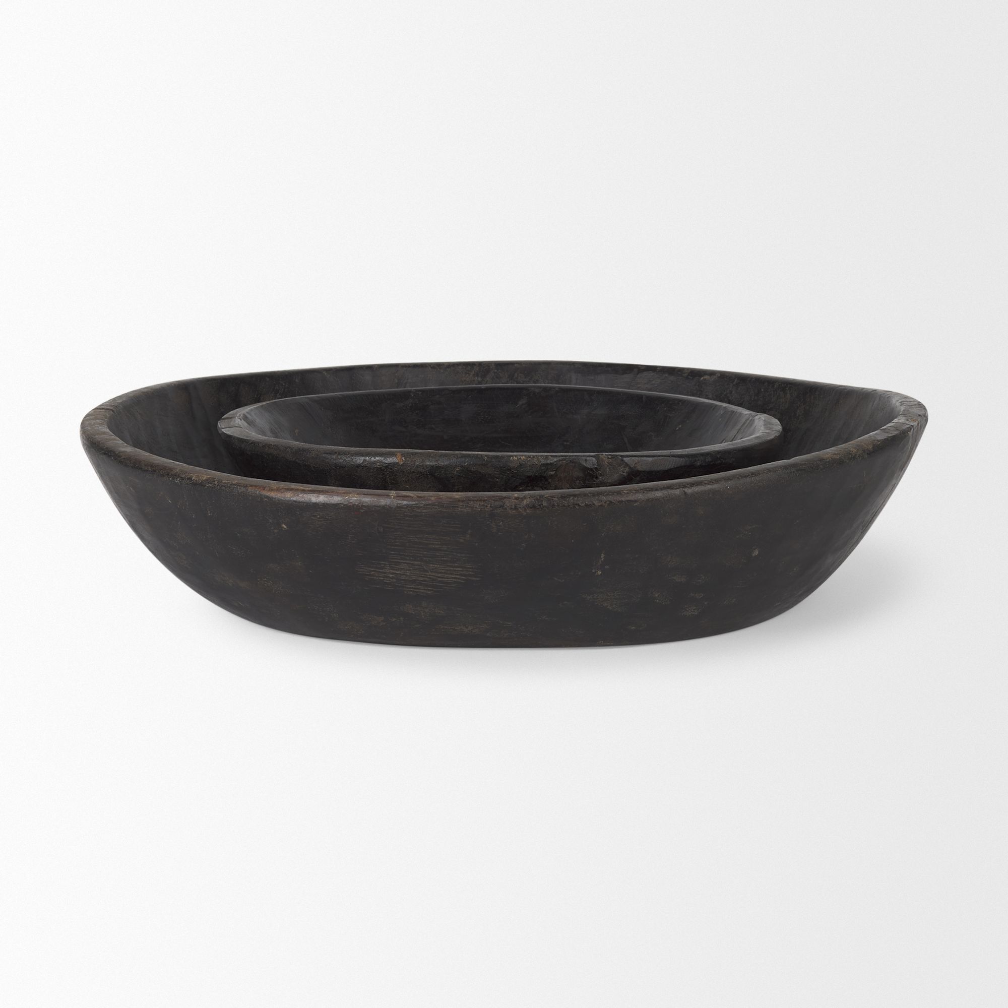 Mercana Nikita Reclaimed Wood Bowls (Set of 2) - Black