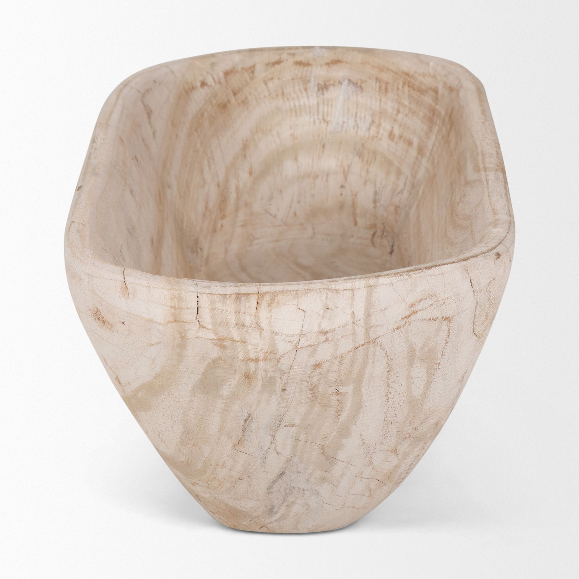 Mercana Athena Oblong Reclaimed Wood Bowl - Light-Wash