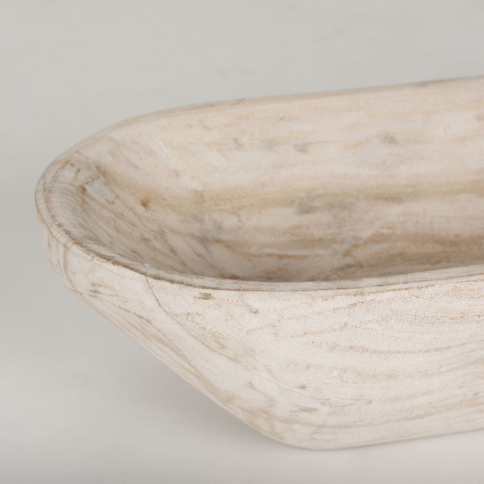 Mercana Athena Oblong Reclaimed Wood Bowl - Light-Wash