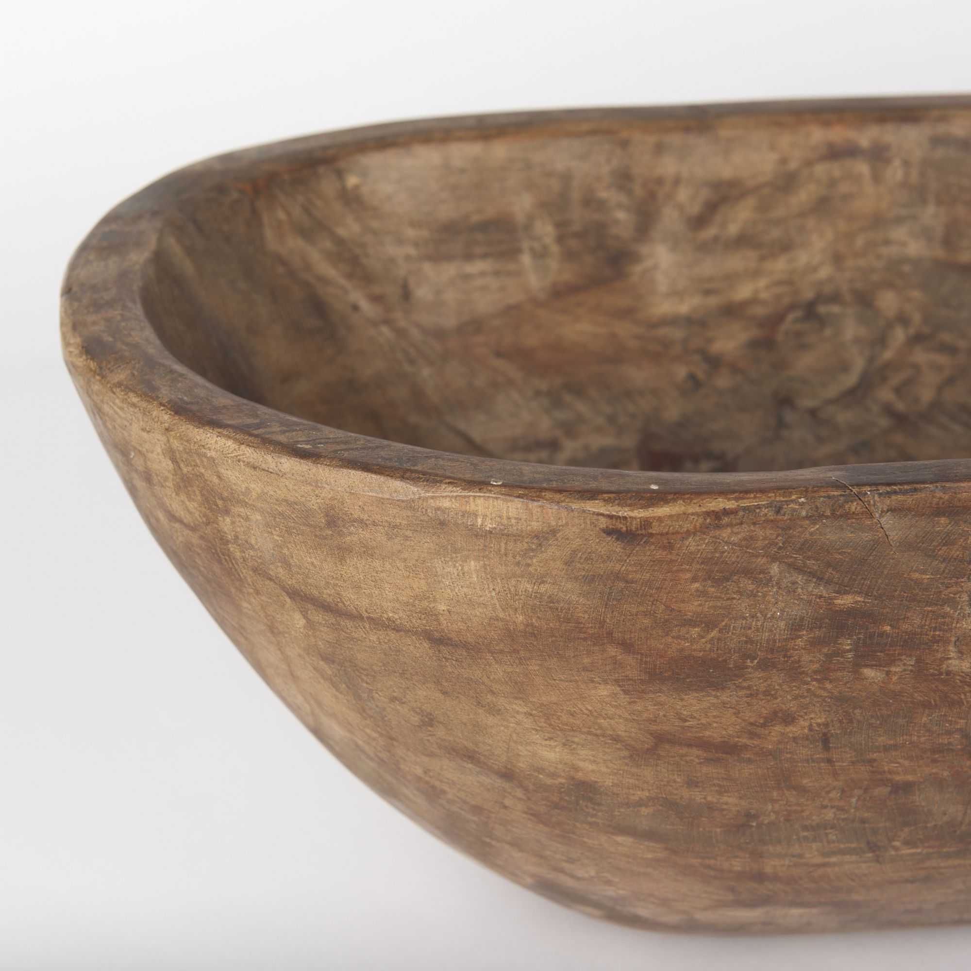 Mercana Athena Oblong Reclaimed Wood Bowl - Brown