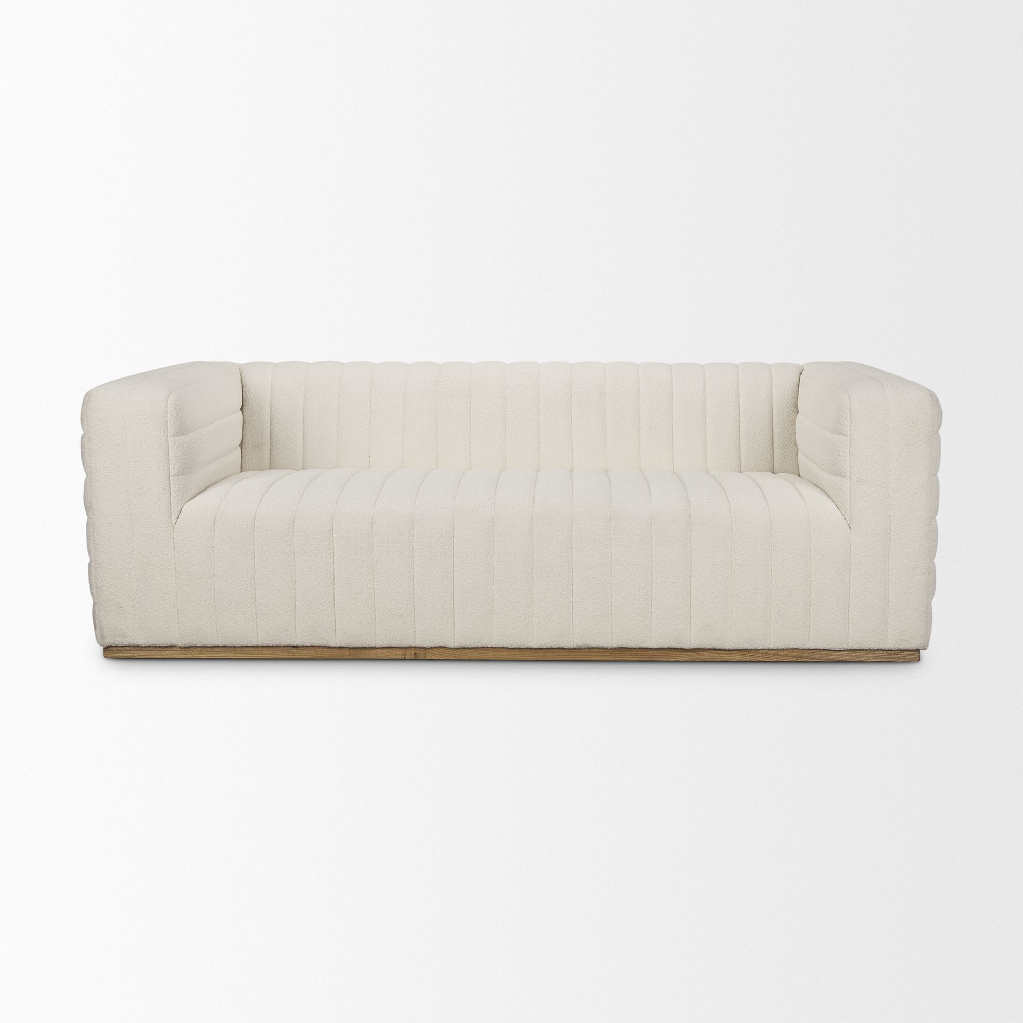 Mercana Ricciardo 86,6" 3 Seater Sofa - Cream, Boucle