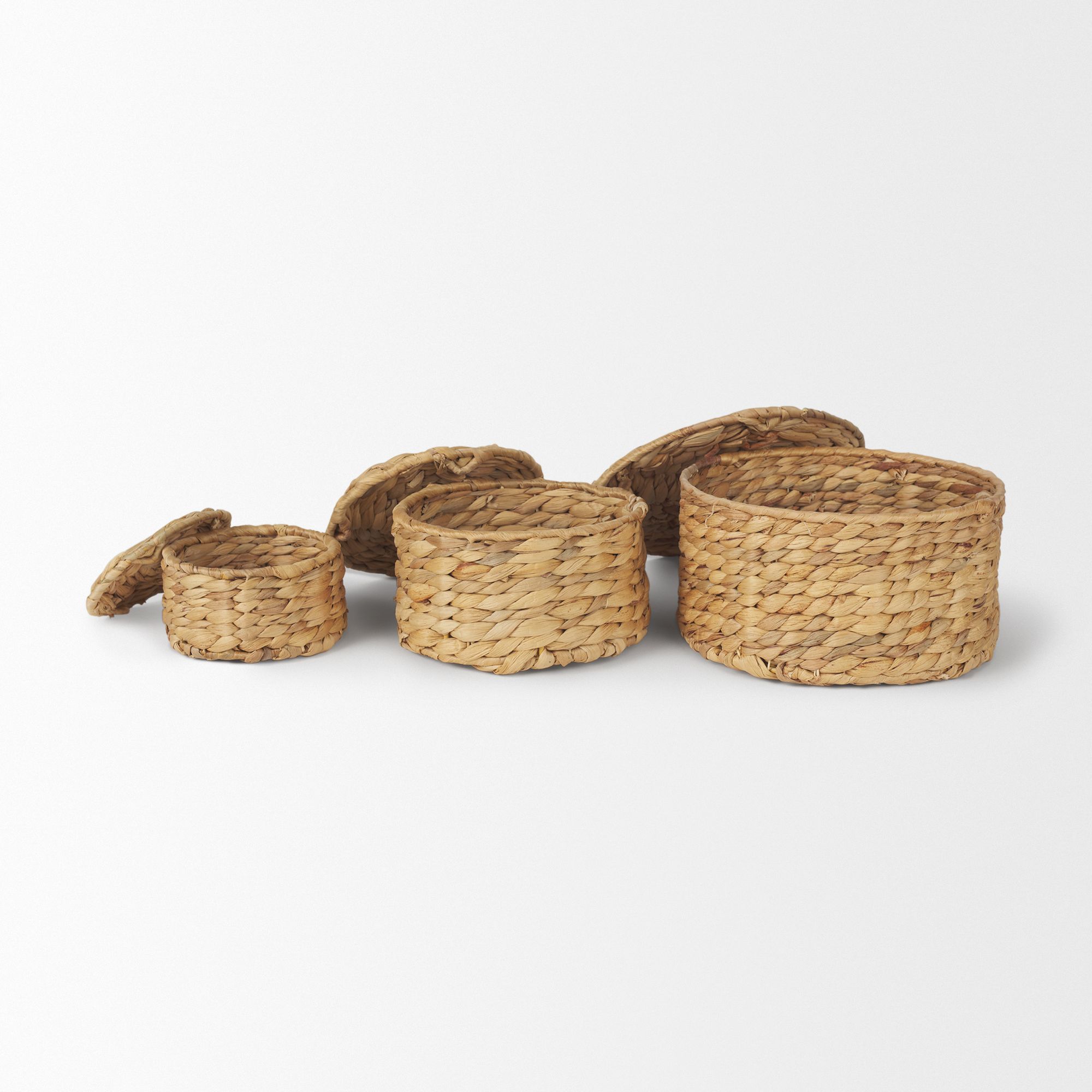 Mercana - Kea Nesting Water Hyacinth Boxes with Lids (Set of 3)