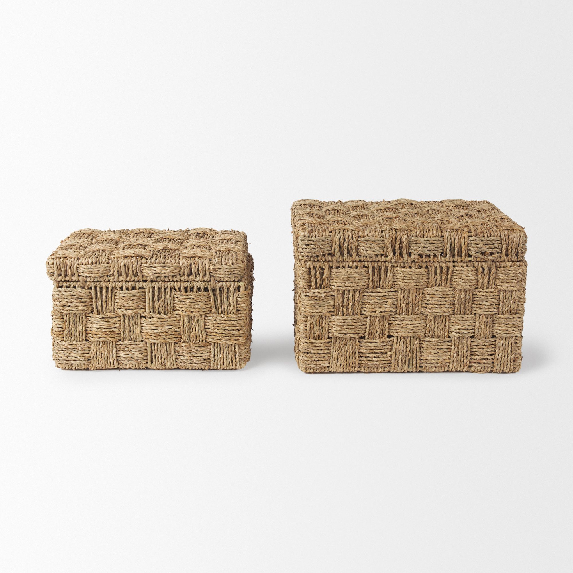 Mercana - Hanalei Seagrass Boxes with Lids (Set of 2)