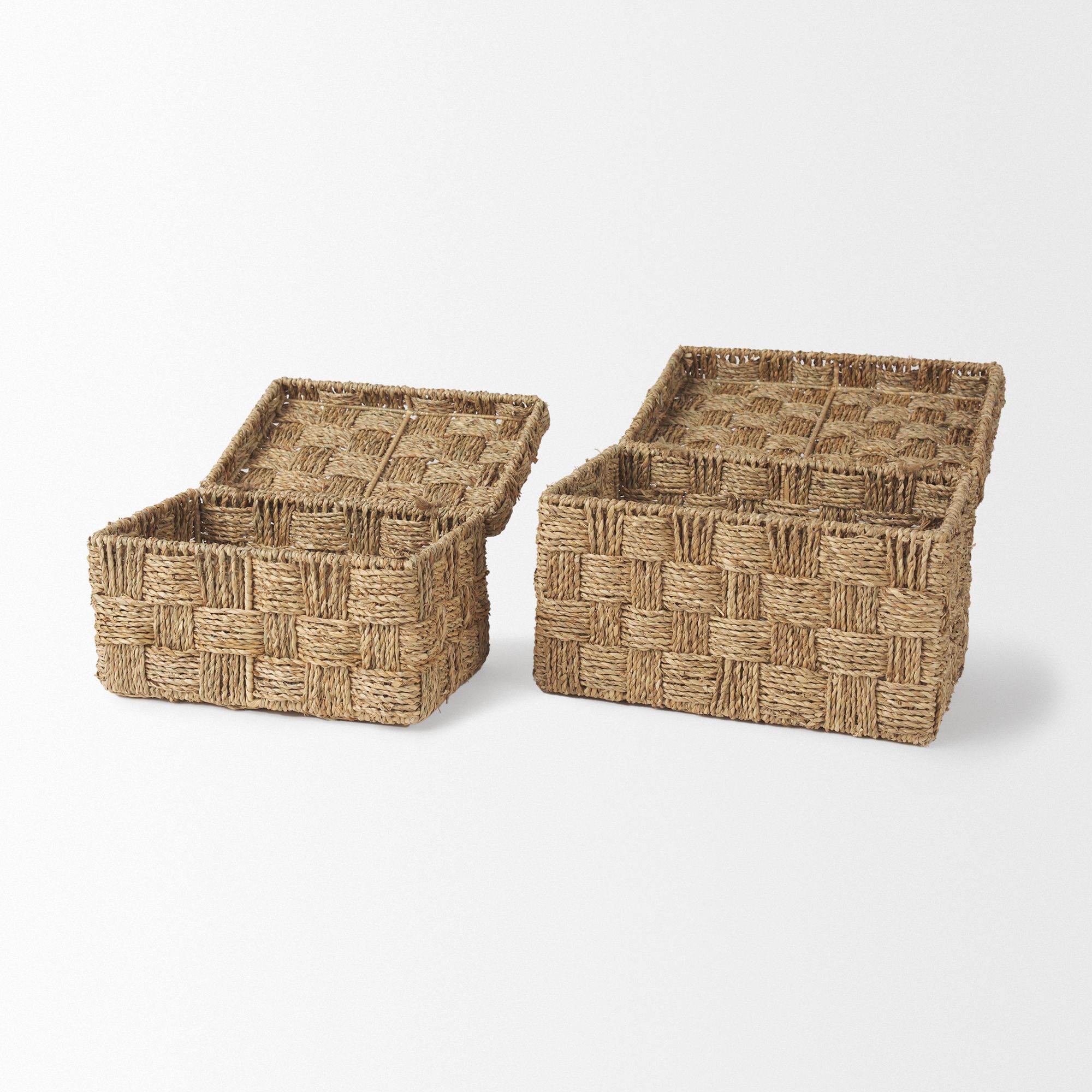 Mercana - Hanalei Seagrass Boxes with Lids (Set of 2)