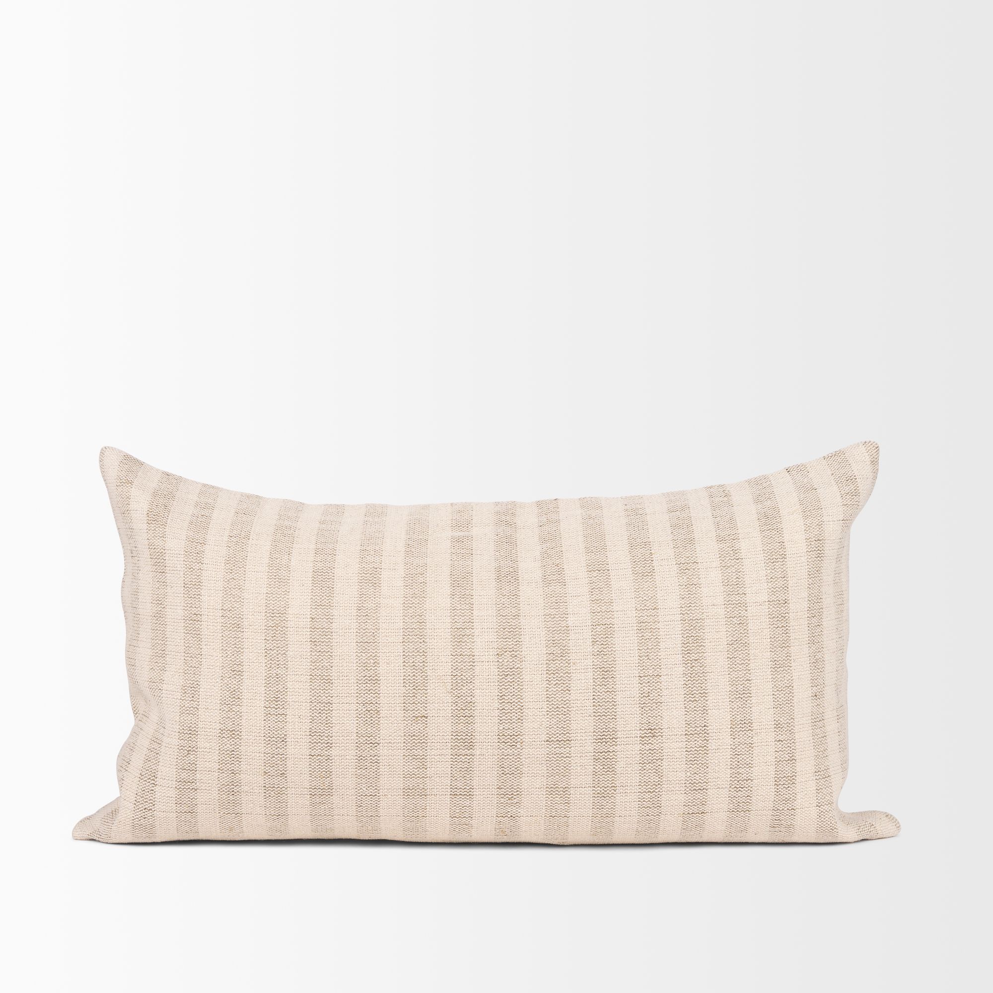 Mercana Jace Stripe Lumbar Decorative Pillow Cover - Cream/Beige, Rectangular