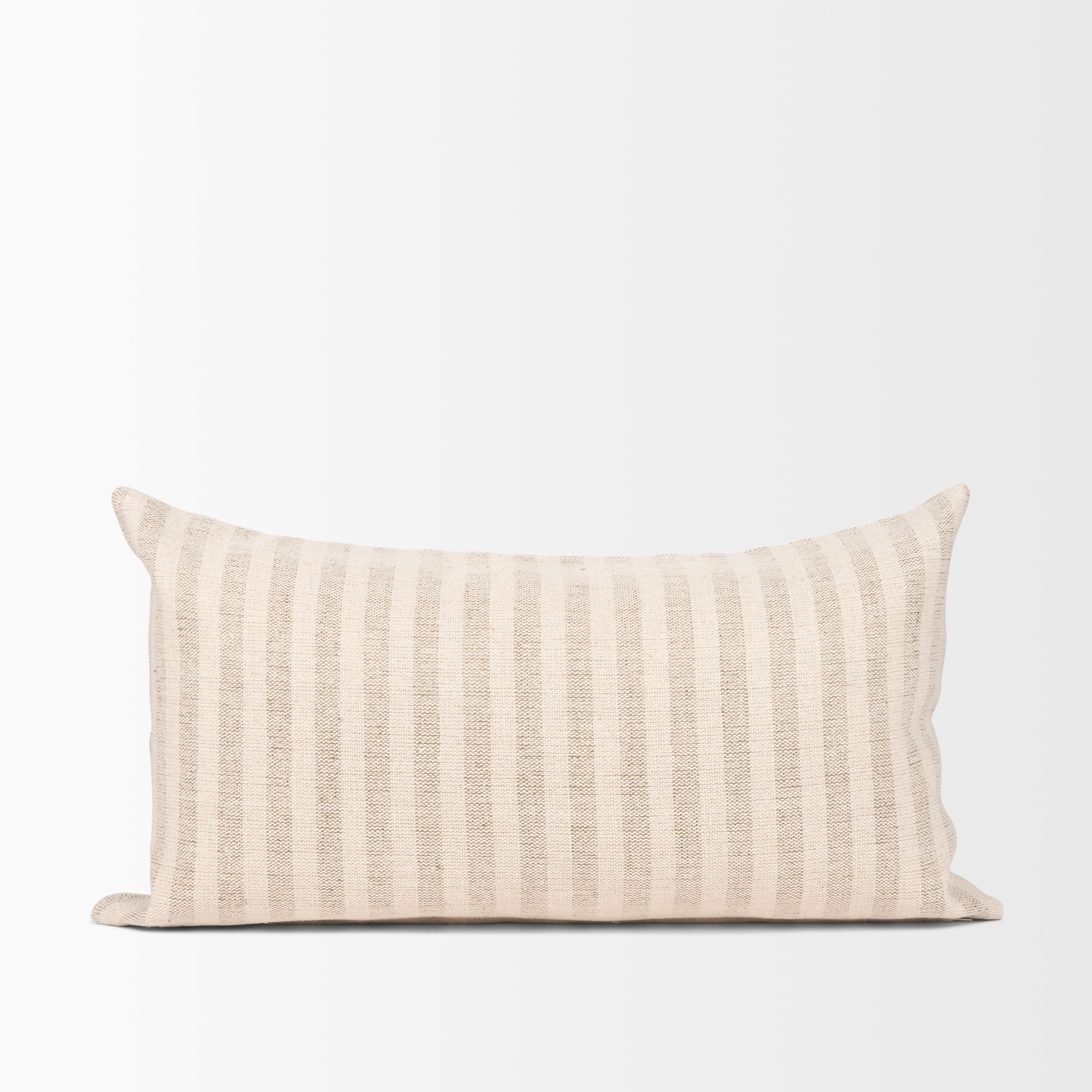 Mercana Jace Stripe Lumbar Decorative Pillow Cover - Cream/Beige, Rectangular