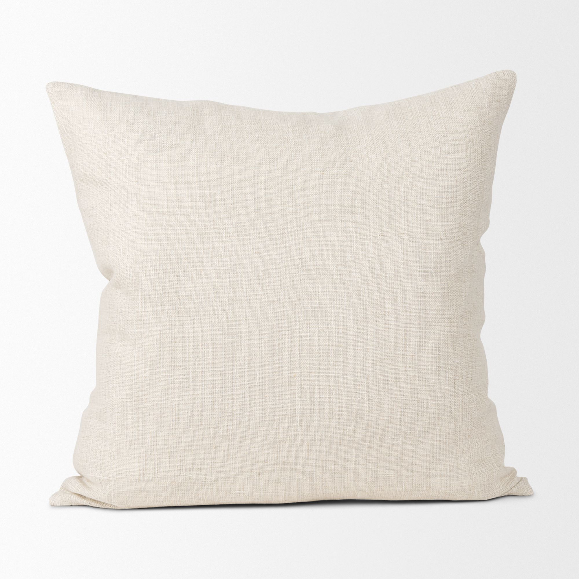 Mercana Jacklyn Linen Square Decorative Pillow Cover - Cream, Square