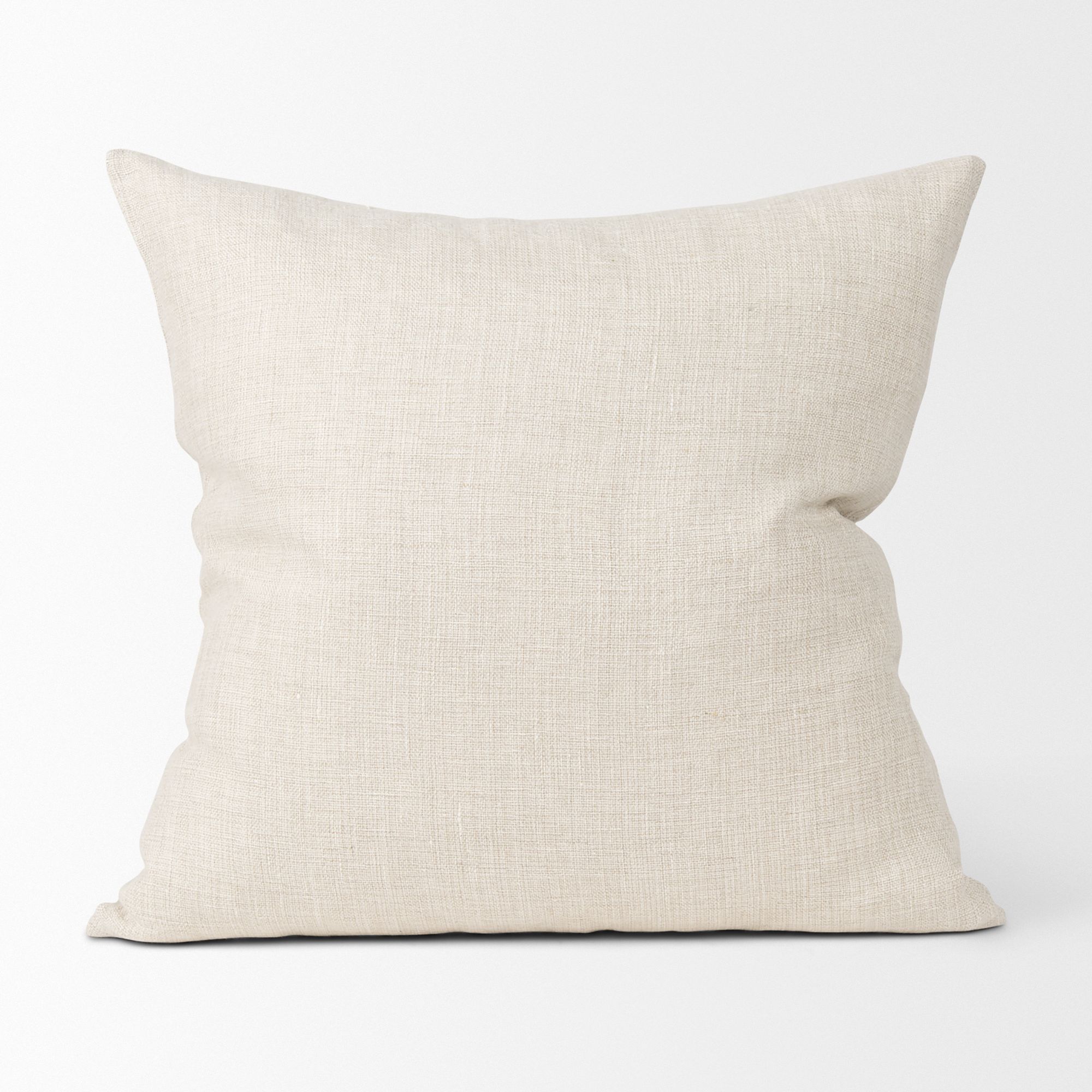 Mercana Jacklyn Linen Square Decorative Pillow Cover - Cream, Square