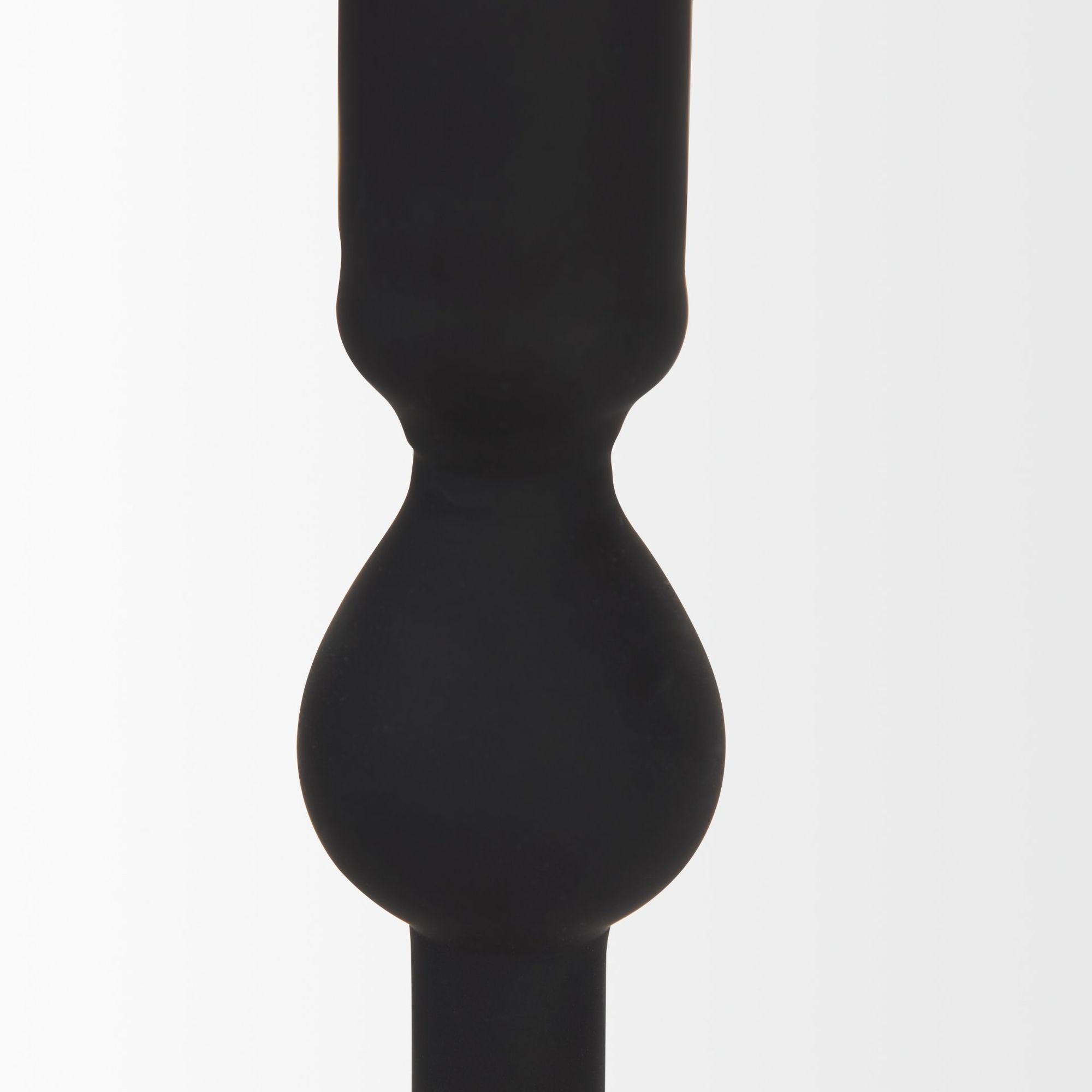 Mercana Haute Medium Matte Black Blown Glass Candlestick