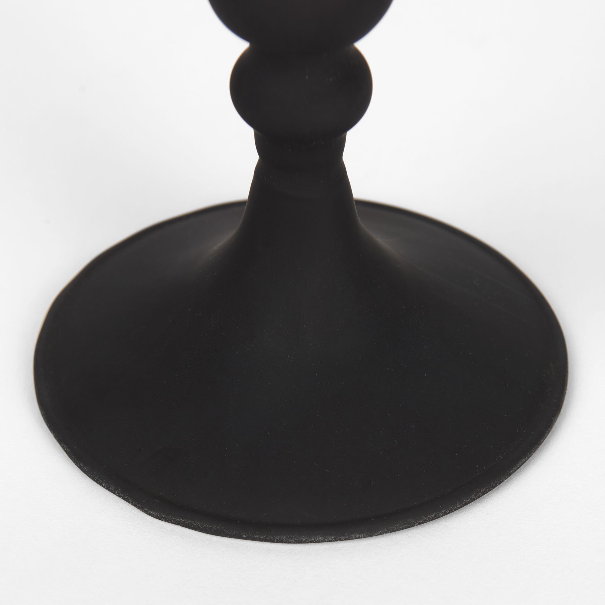 Mercana Haute Medium Matte Black Blown Glass Candlestick