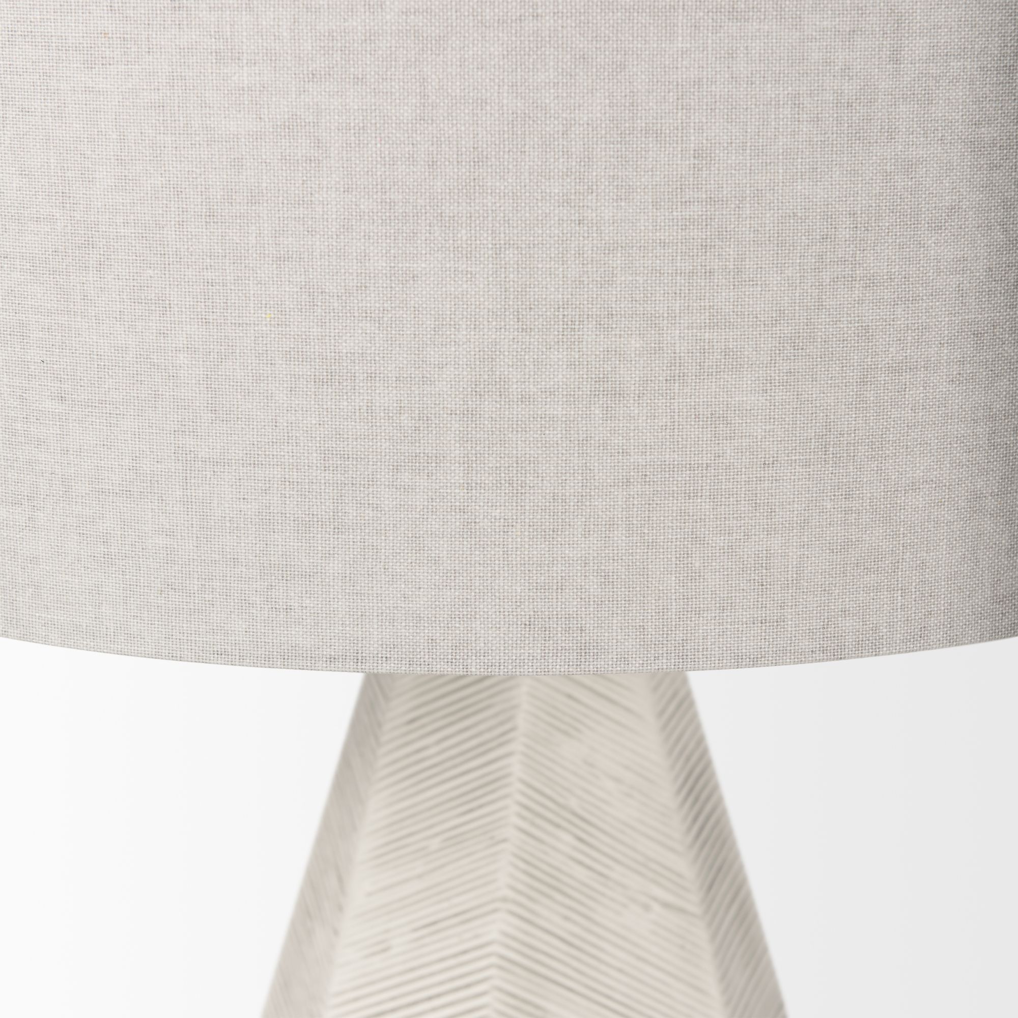 Mercana Piven Table Lamp with Antiqued Wash Textured Ceramic - White