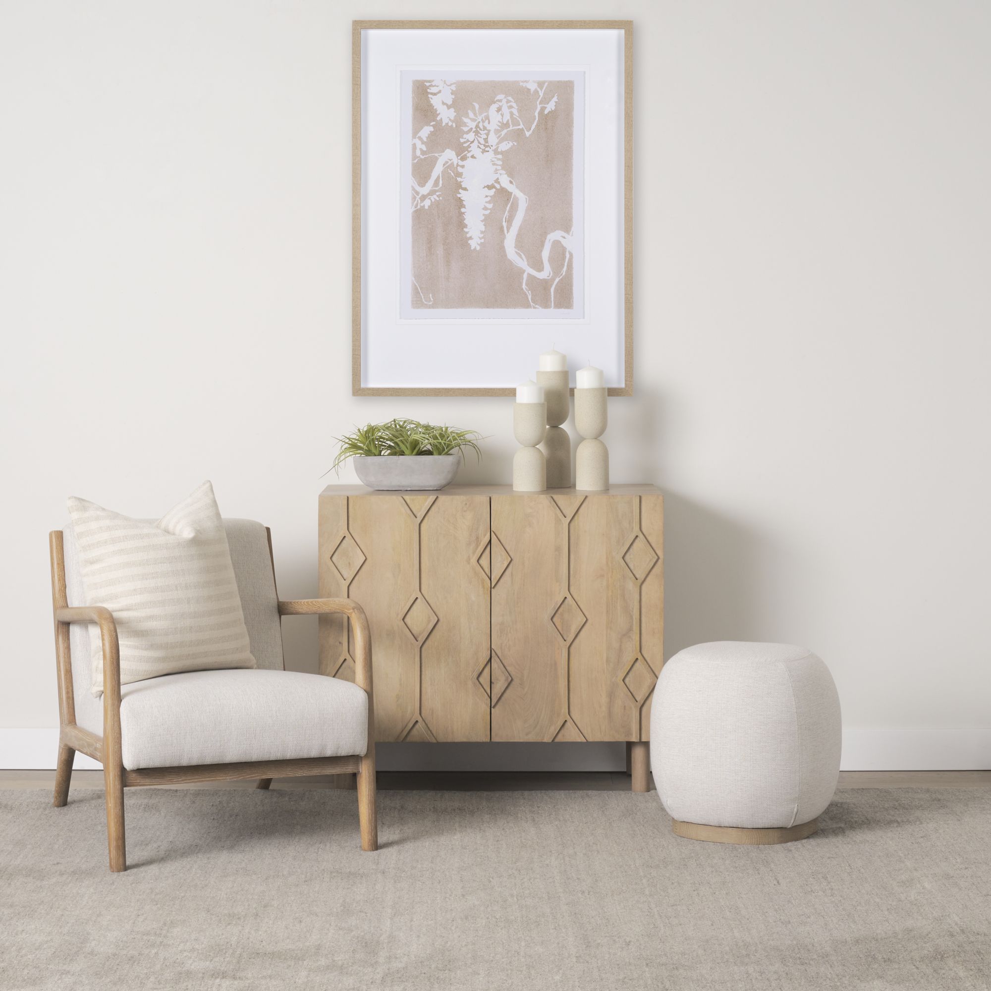 Mercana Cashel Accent Chair - Beige/Brown