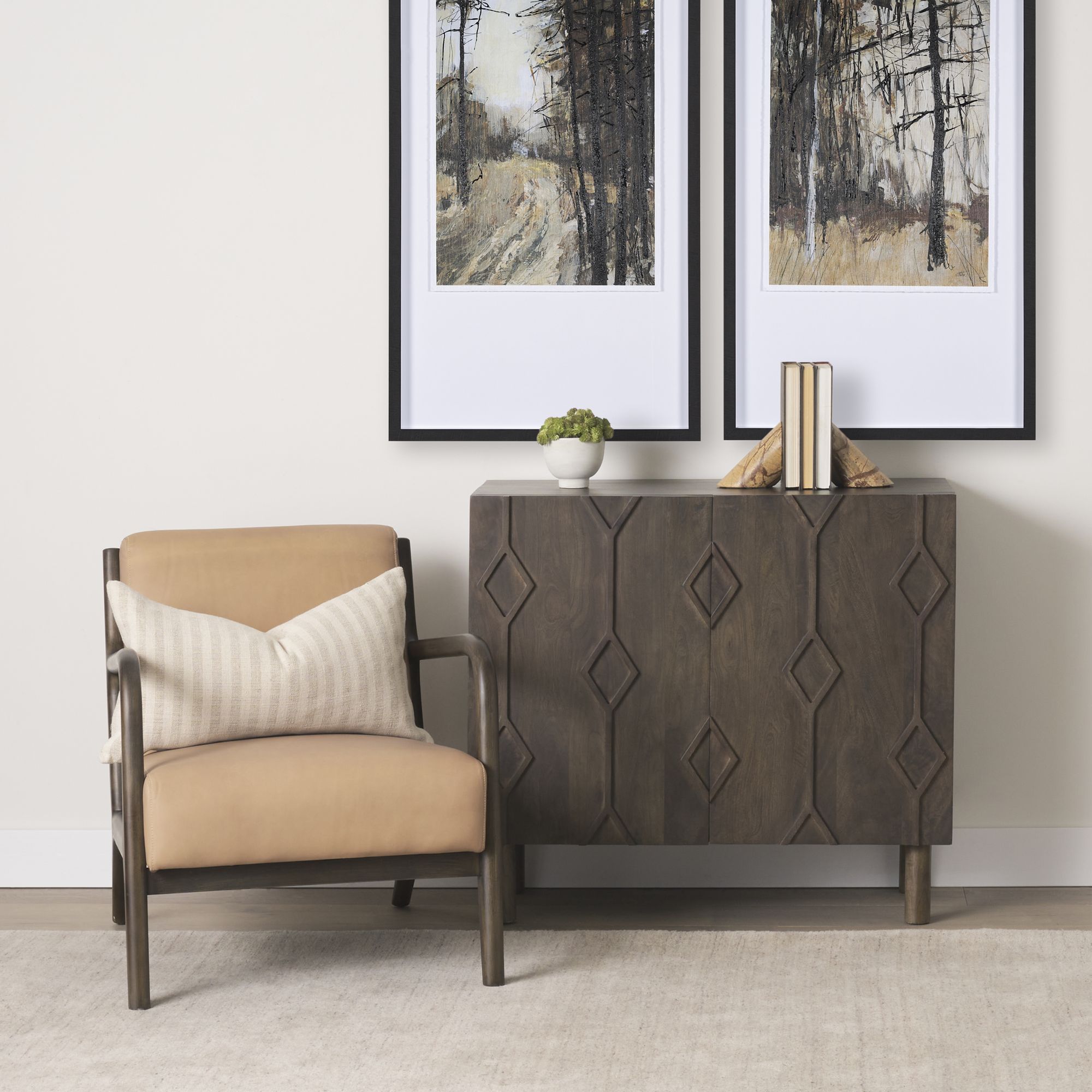 Mercana Cashel Accent Chair - Brown/Dark Brown