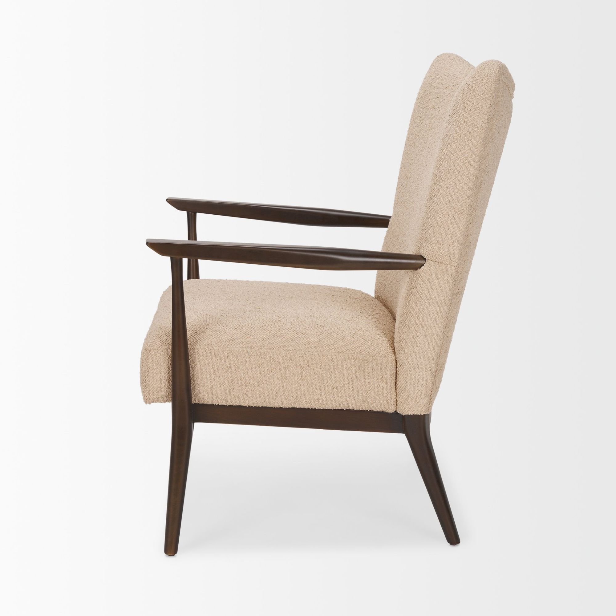 Mercana - Argent Accent Chair in Beige, Boucle