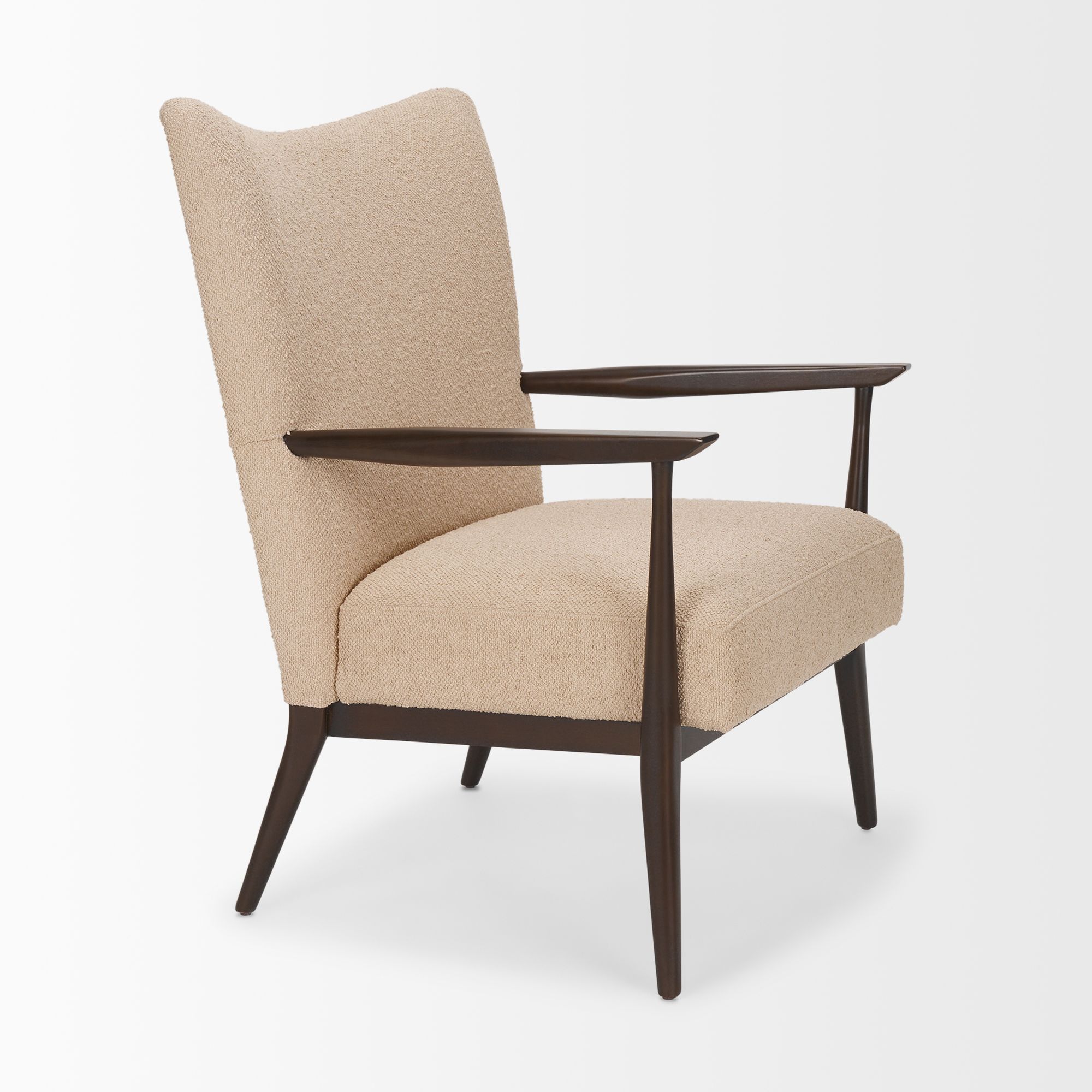 Mercana - Argent Accent Chair in Beige, Boucle