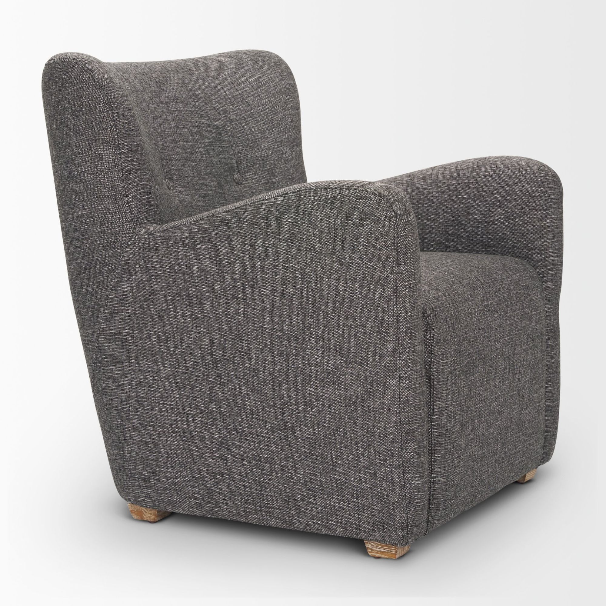 Mercana - Dunstan Accent Chair in Gray, Twill Fabric