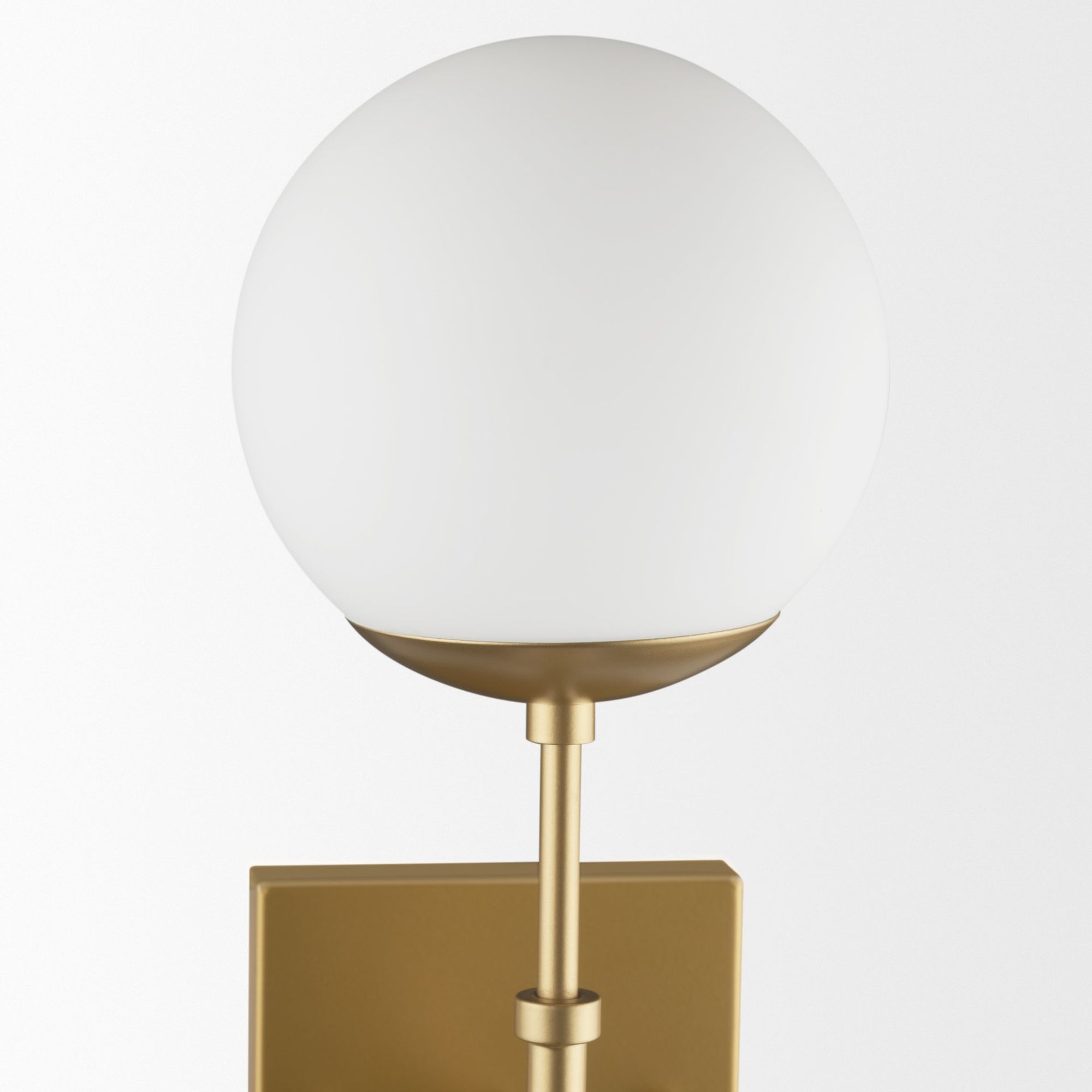 Mercana Edie 2-Light Wall Sconce with Frosted Glass Globes - Gold