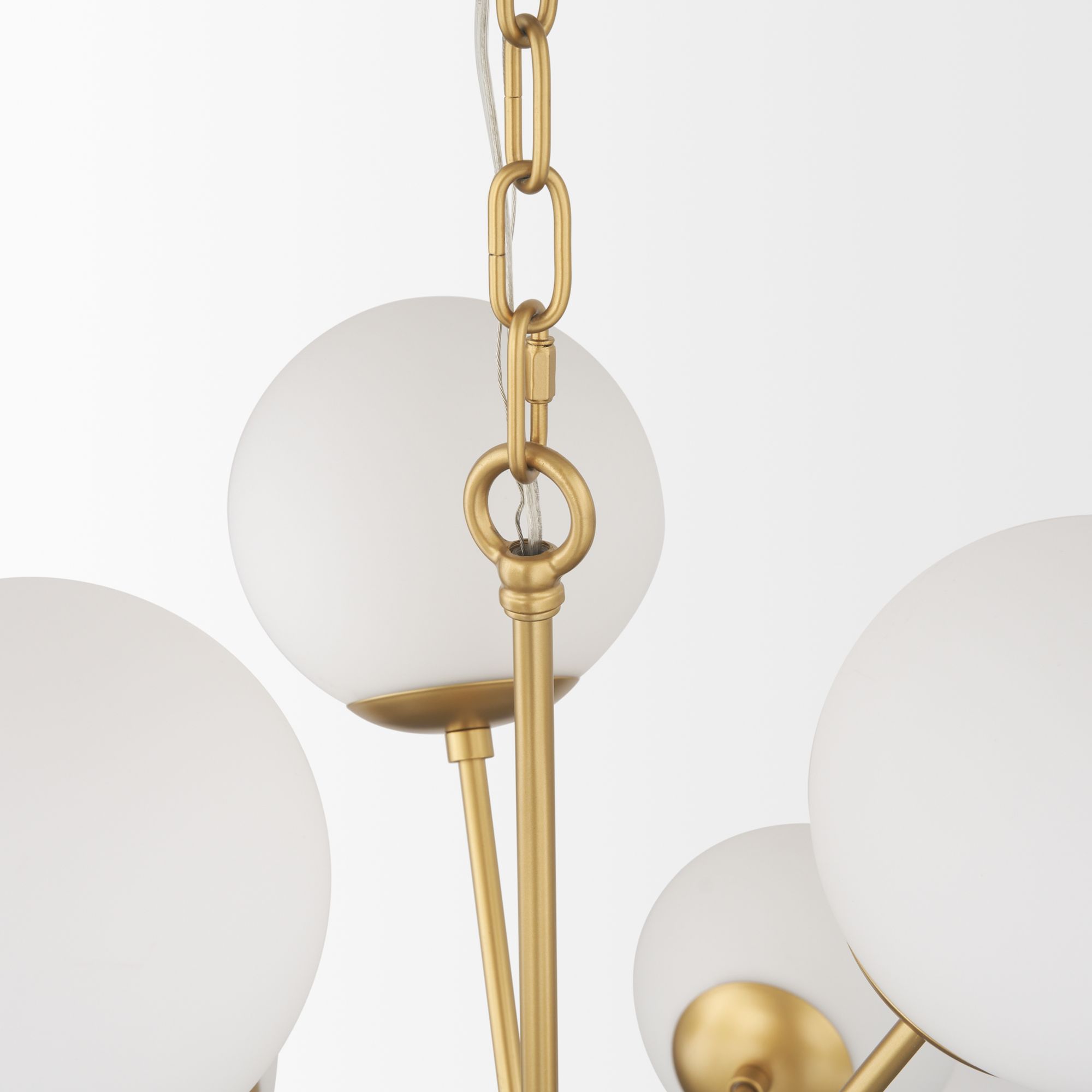 Mercana Barbara Chandelier with Frosted Glass Globes 11-Light - Gold