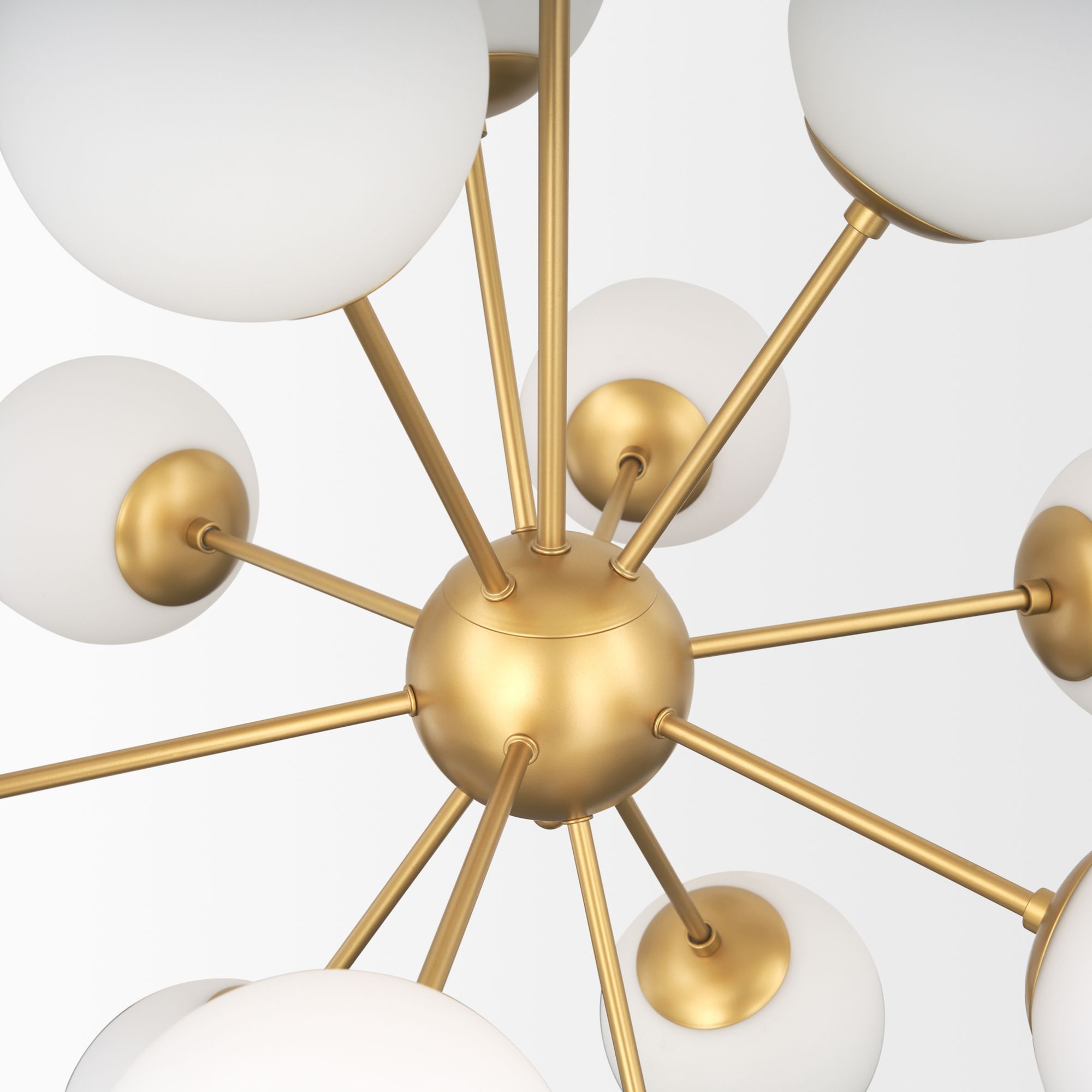 Mercana Barbara Chandelier with Frosted Glass Globes 11-Light - Gold