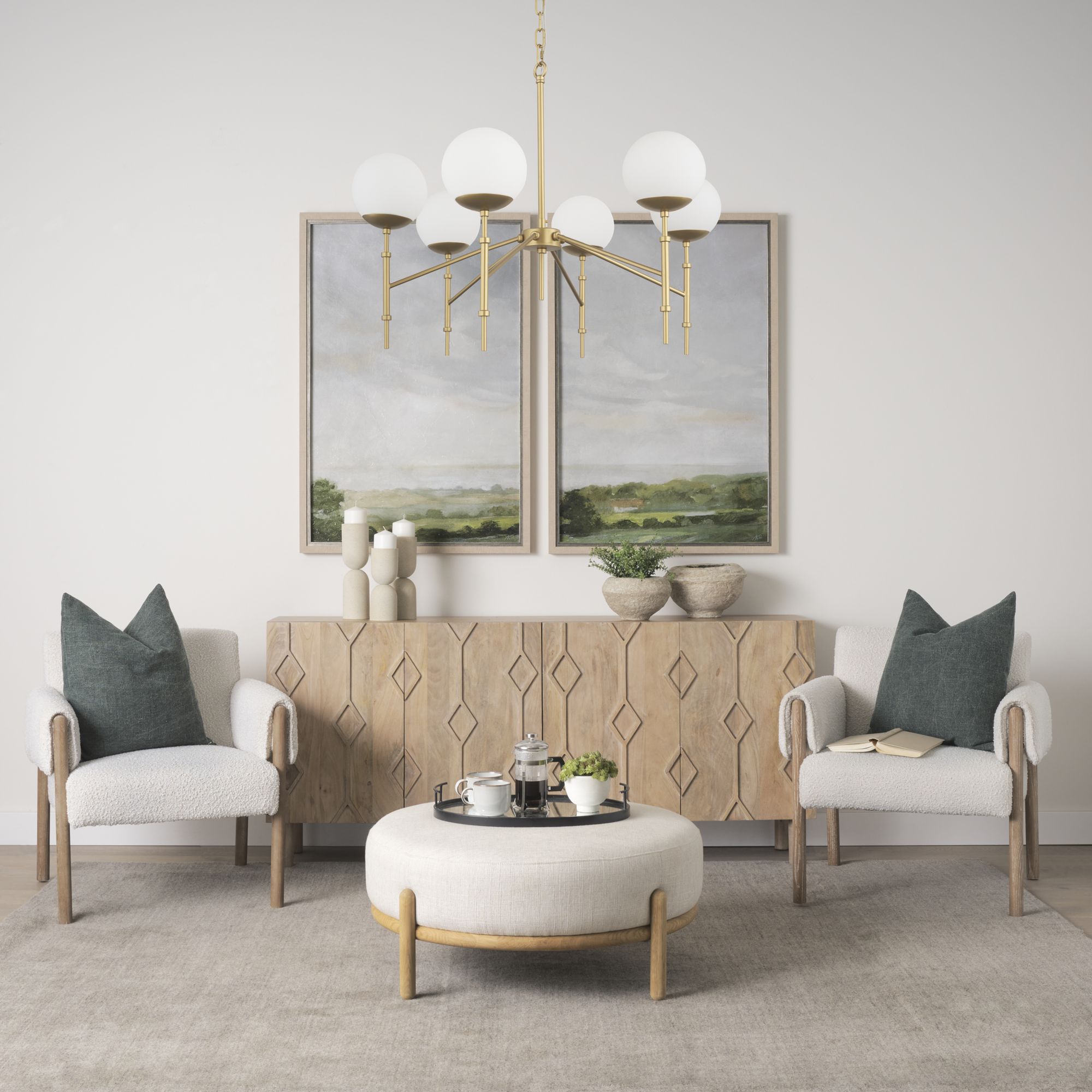 Mercana Edie 6 Light Chandelier - Gold