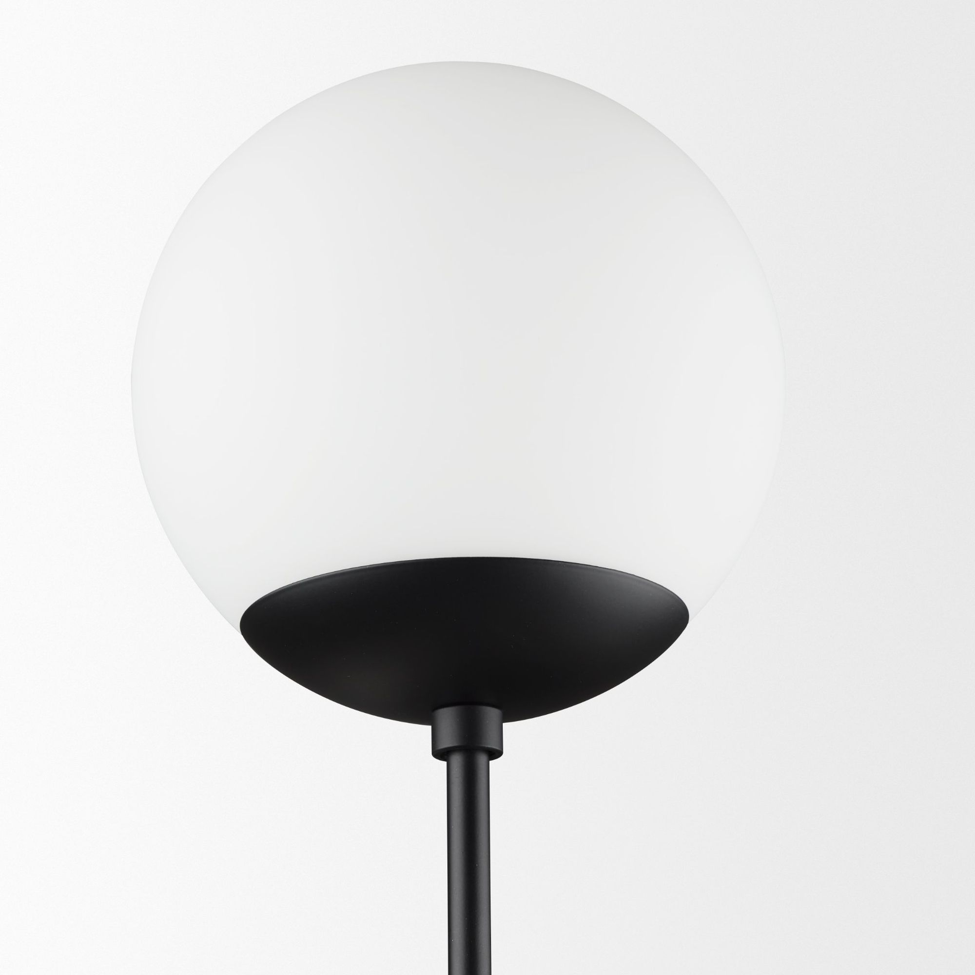 Mercana Edie 2-Light Wall Sconce with Frosted Glass Globes - Black