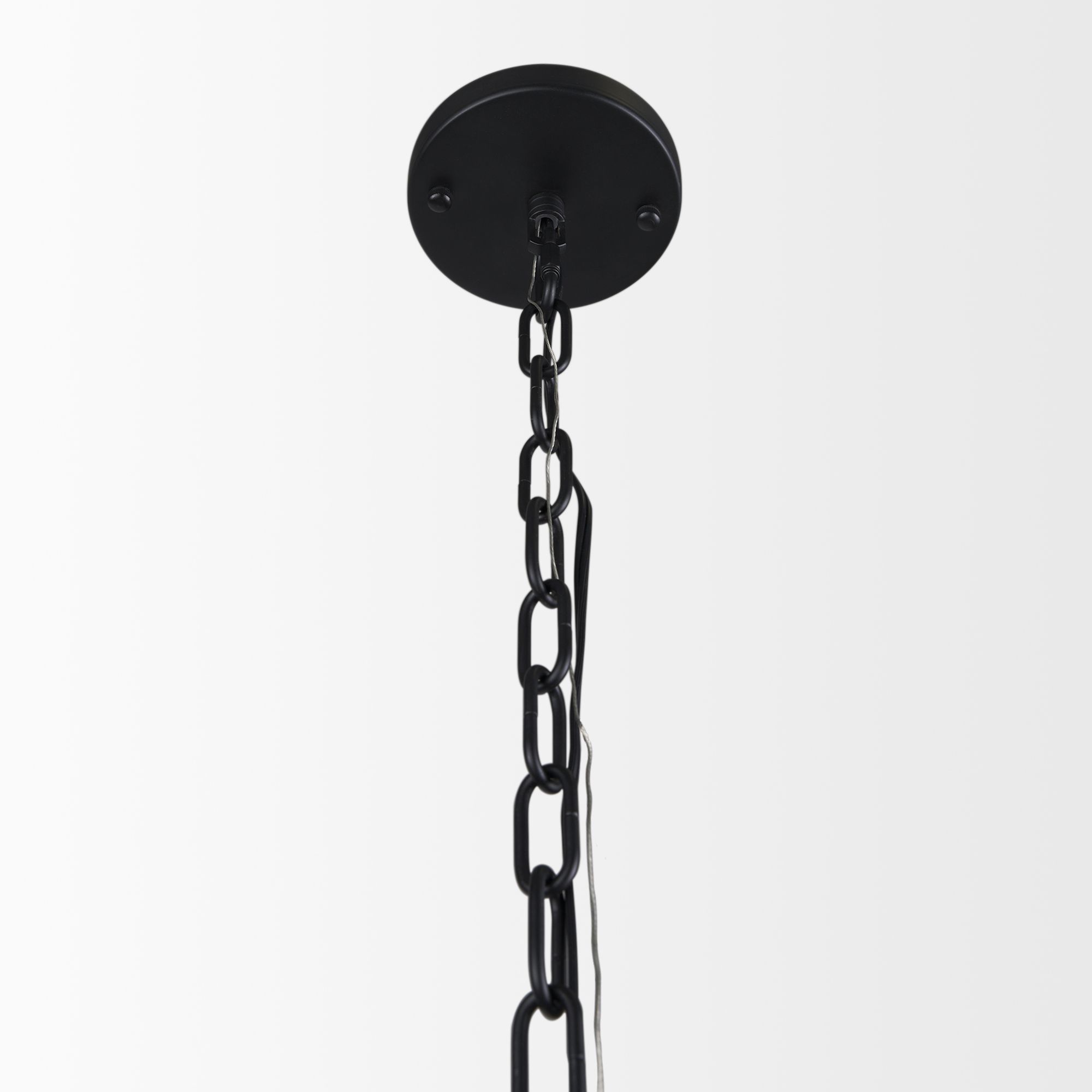 Mercana Edie Pendant Light with Frosted Glass Globe - Black