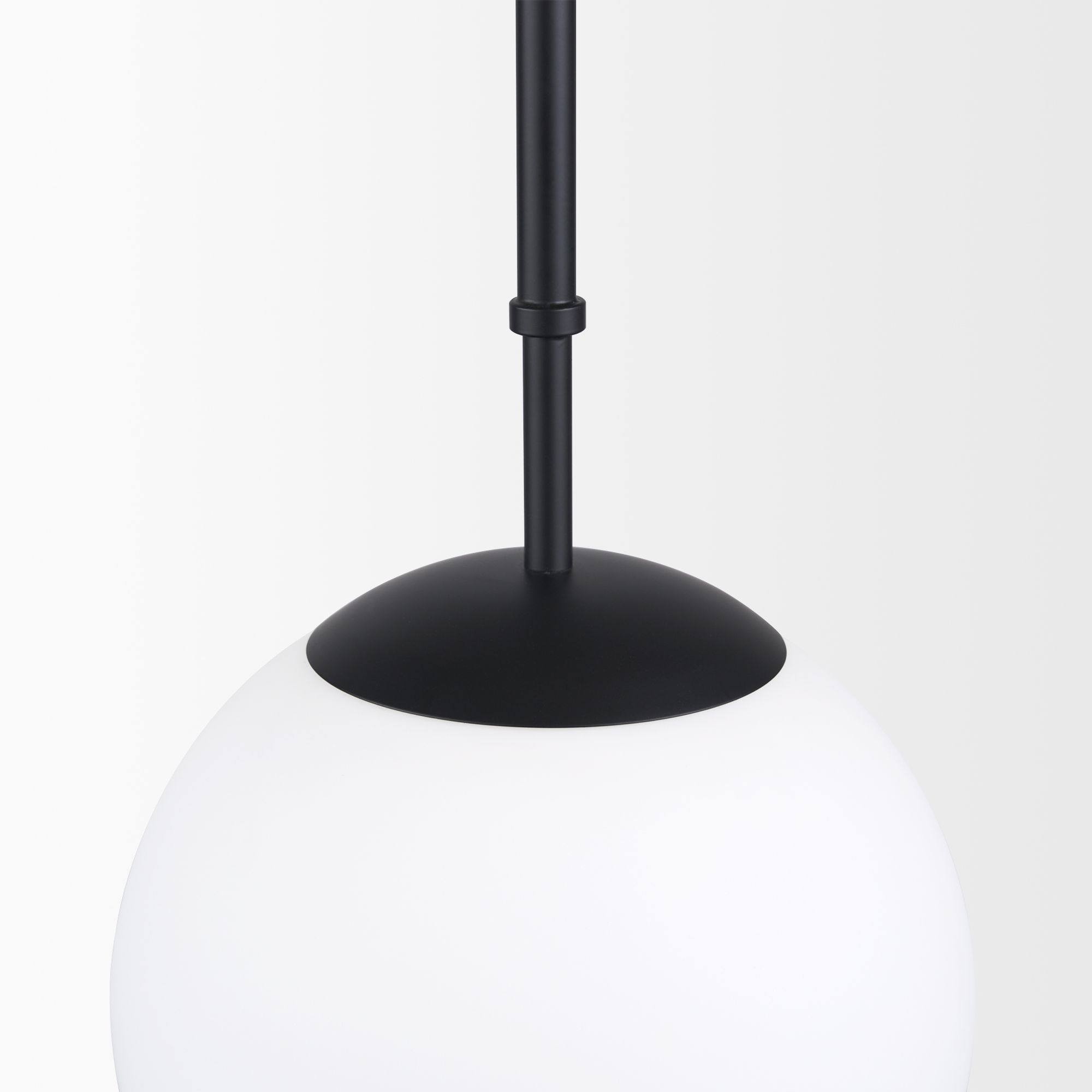 Mercana Edie Pendant Light with Frosted Glass Globe - Black