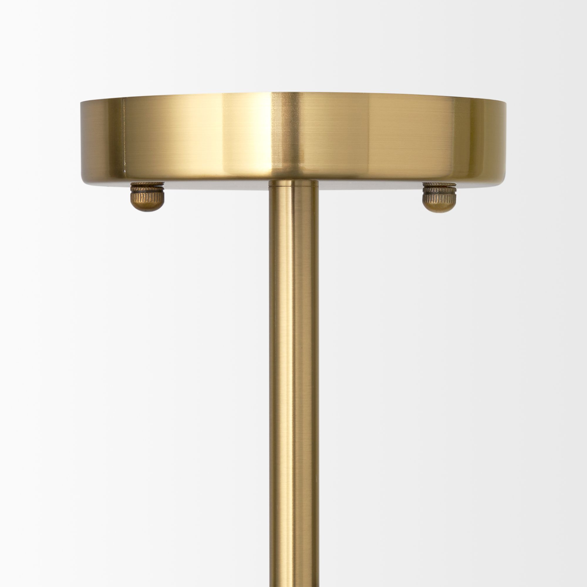 Mercana - Cybill Brushed Brass with White Metal Shades 2-Light Chandelier