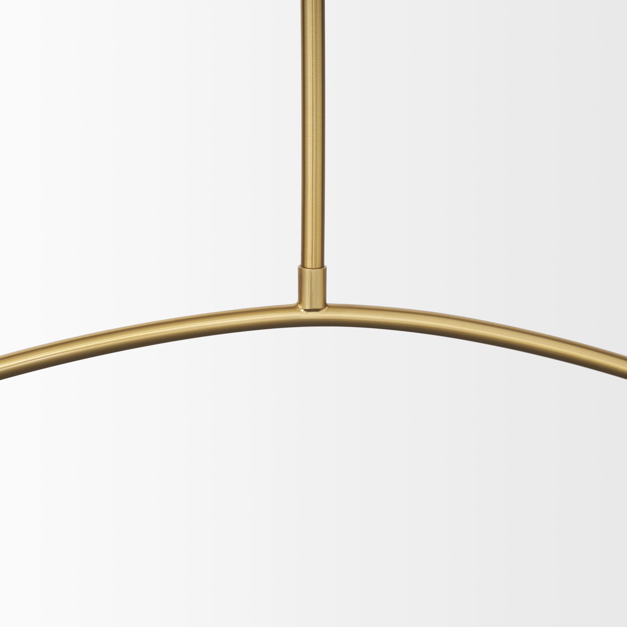 Mercana - Cybill Brushed Brass with White Metal Shades 2-Light Chandelier