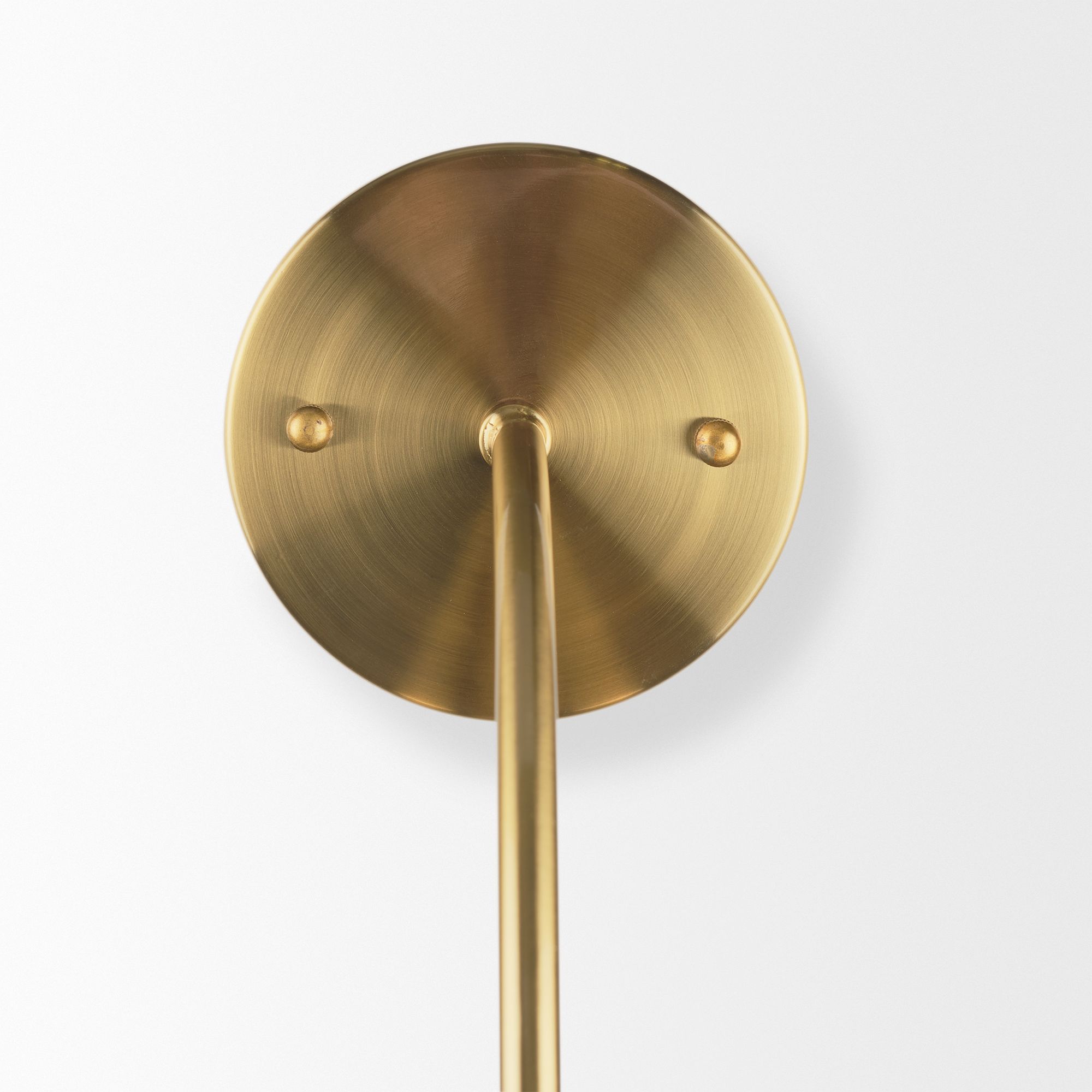 Mercana - Cybill Brushed Brass with White Metal Shade 1-Light Wall Sconce