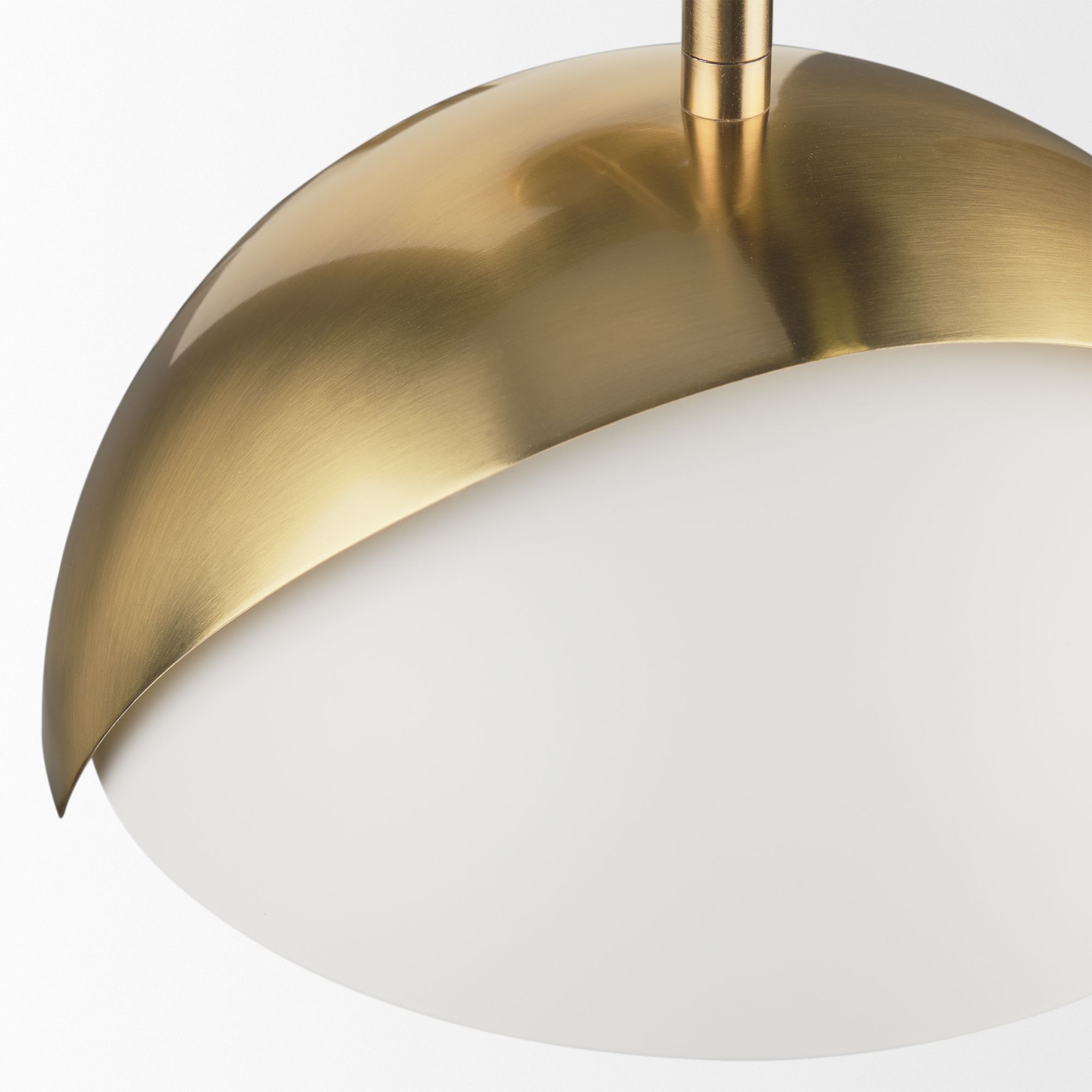 Mercana - Cybill Brushed Brass with White Metal Shade 1-Light Wall Sconce