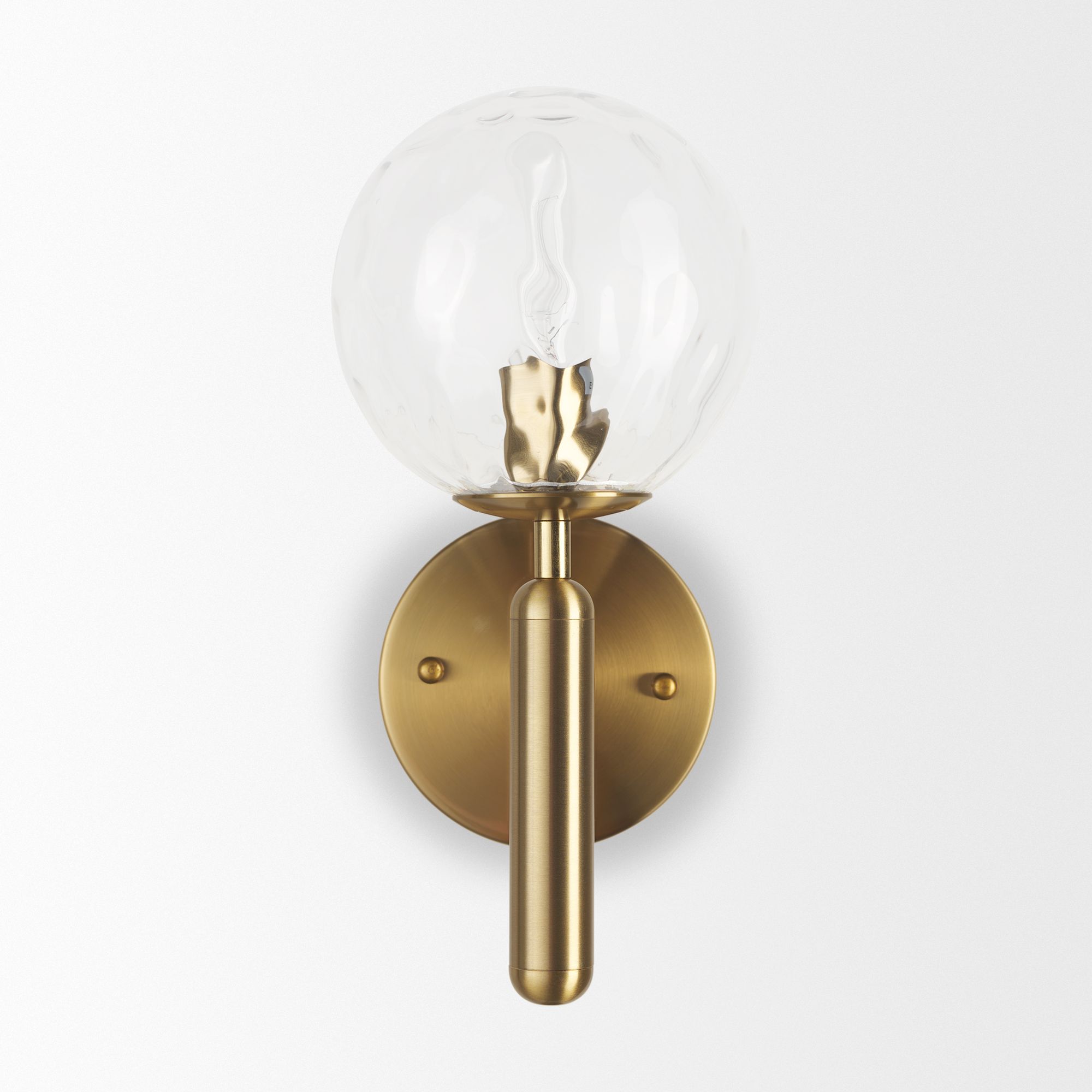 Mercana - Britton Gold Metal with Clear Glass Globe 1-Light Wall Sconce