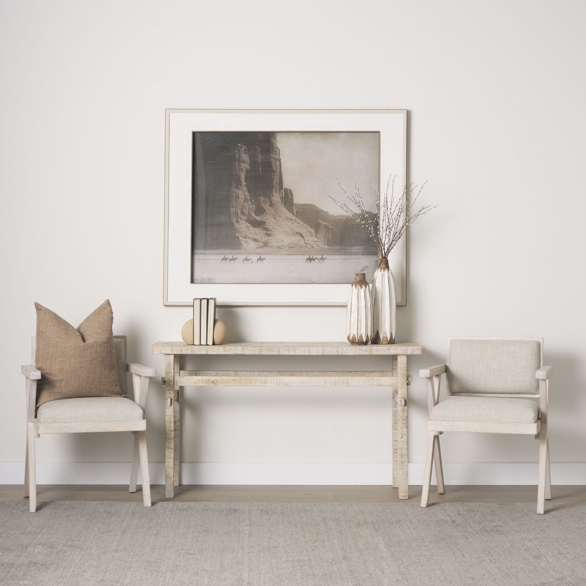 Mercana Rosie Small Console Table - Blonde, Wood