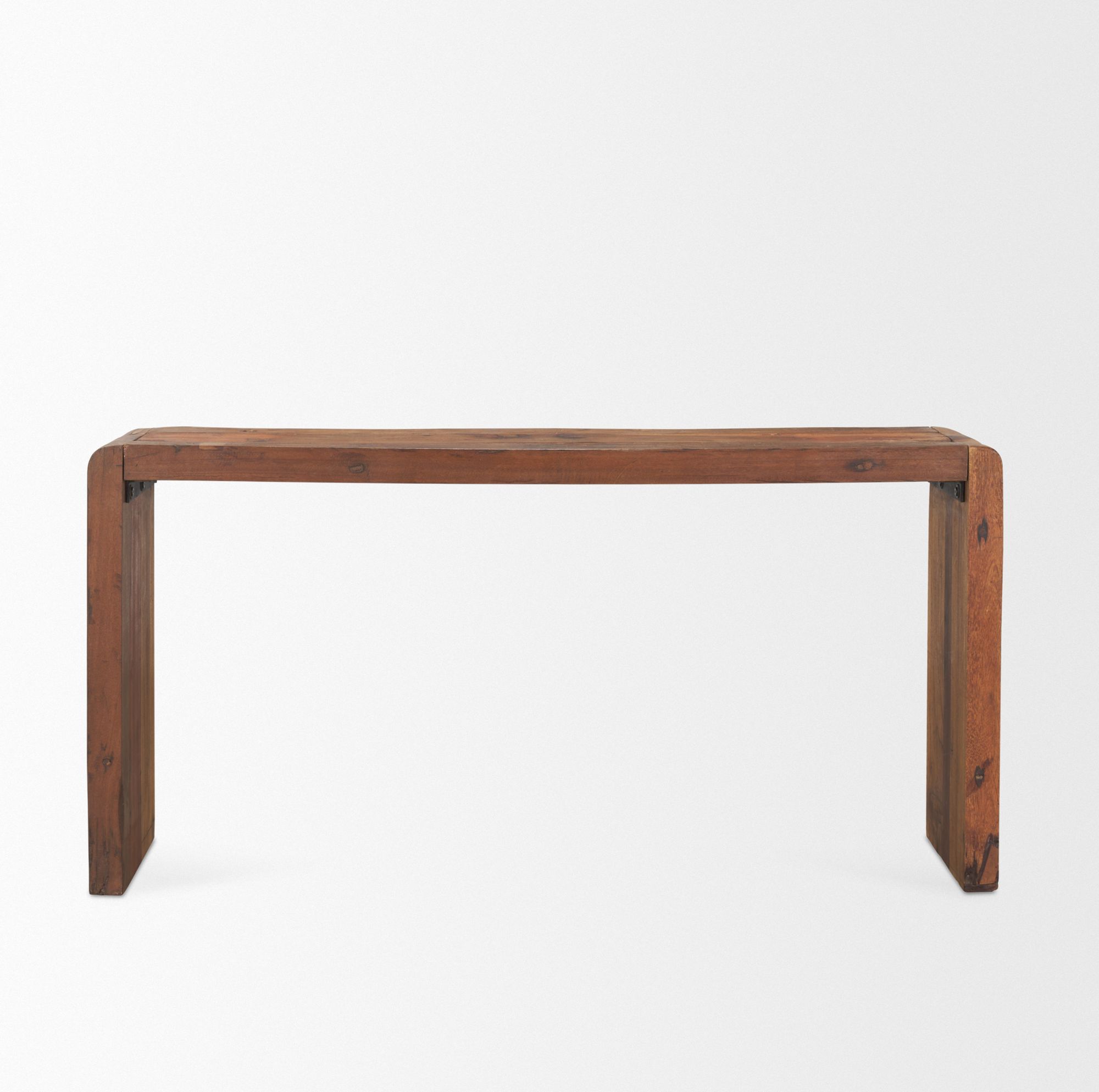 Mercana - Estelle Rustic Brown Reclaimed Wood Console Table