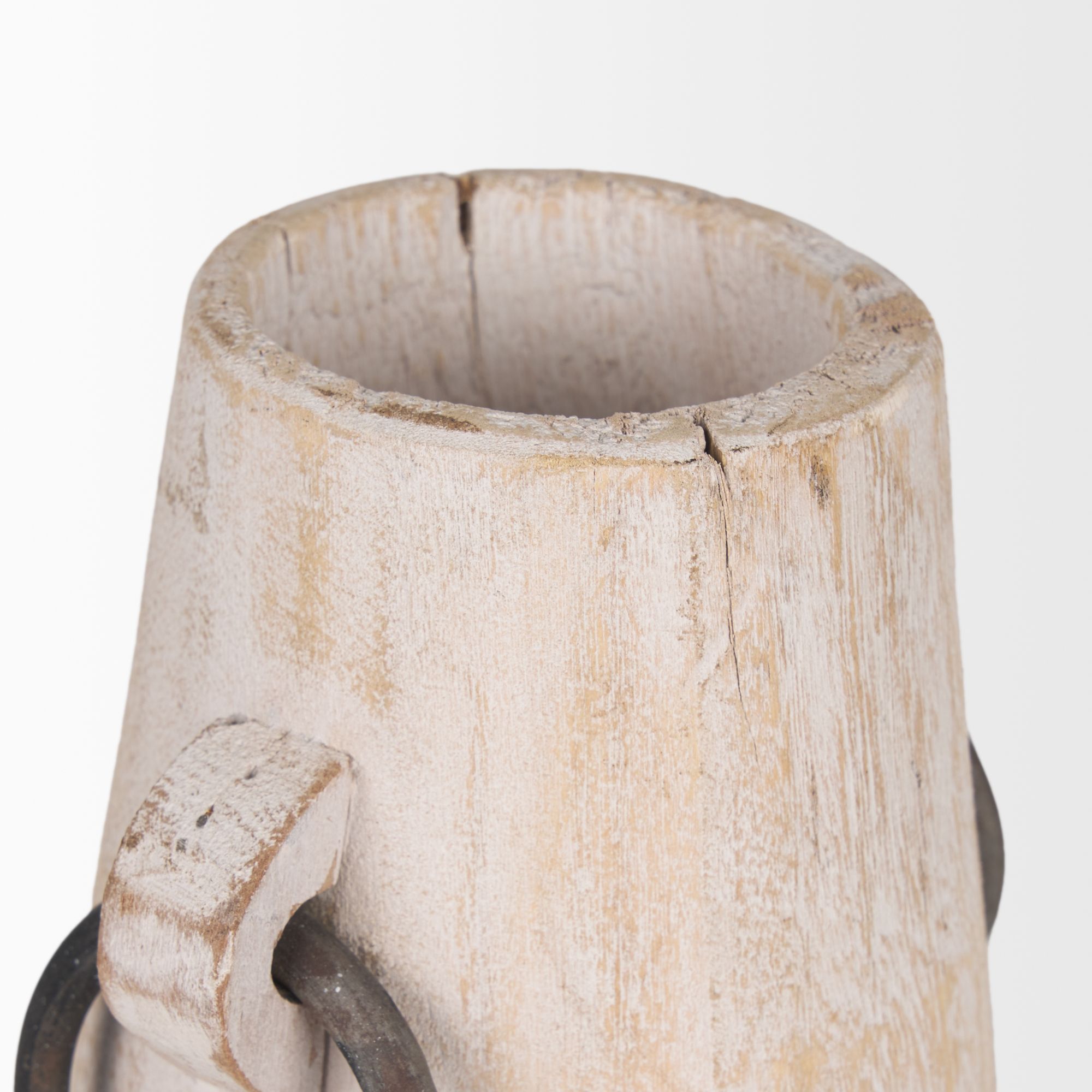 Mercana Monique Pot with Handles Wood - Light Brown, Small