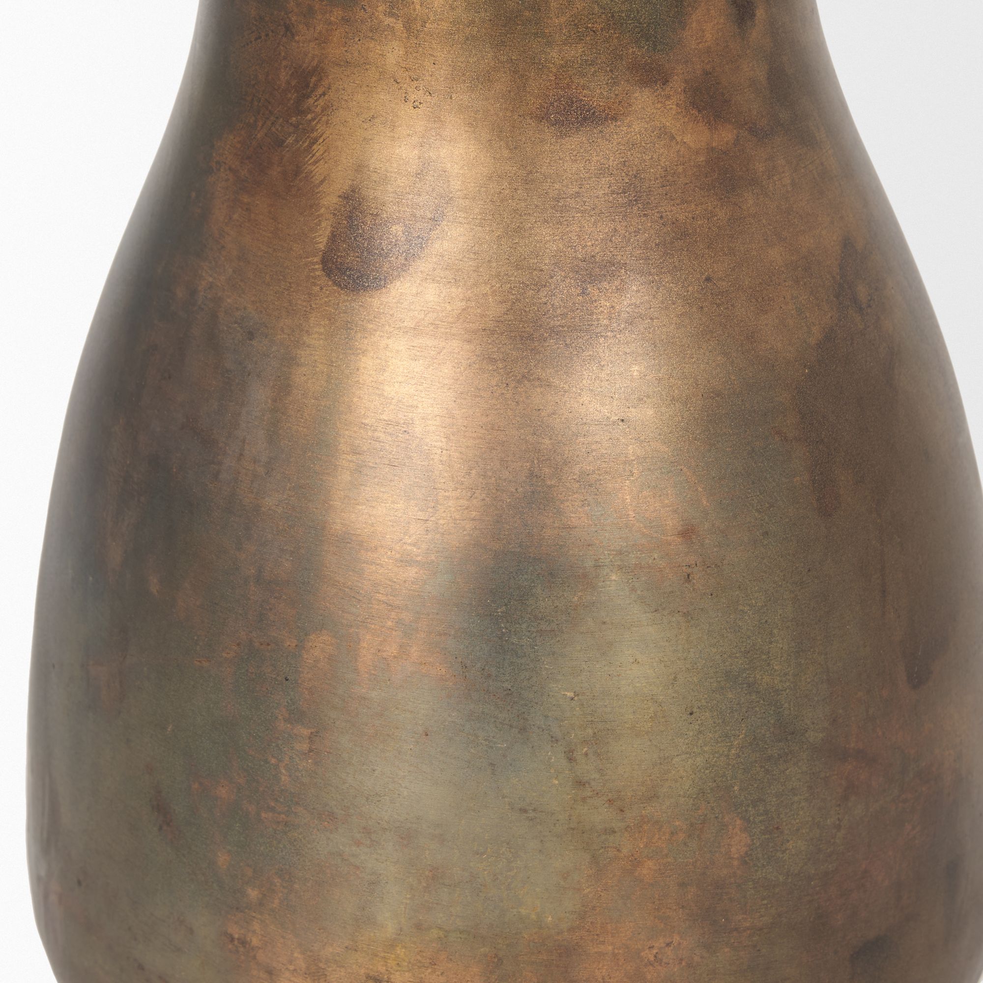 Mercana Devi Short Metal Vase - Oxidized Gold