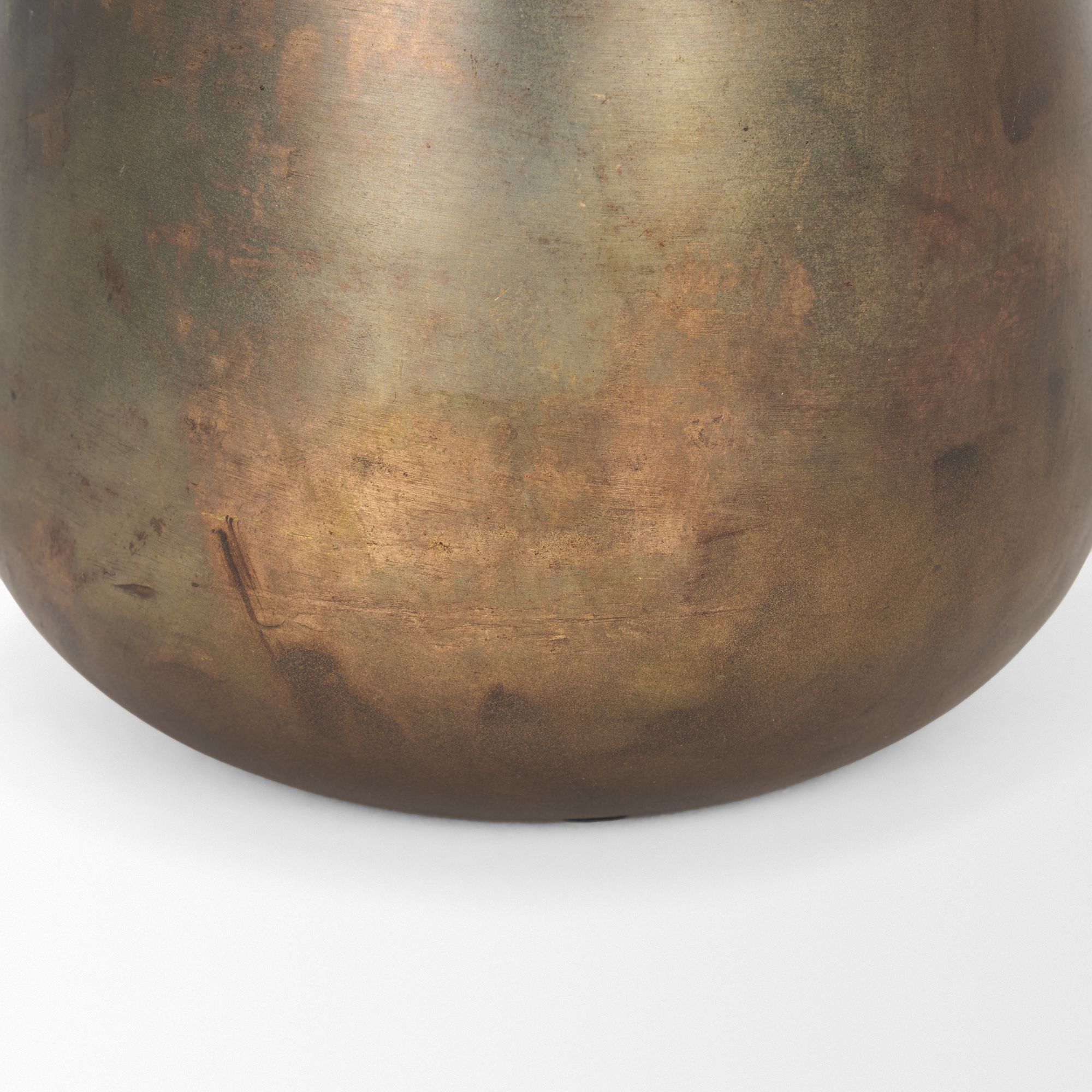 Mercana Devi Short Metal Vase - Oxidized Gold