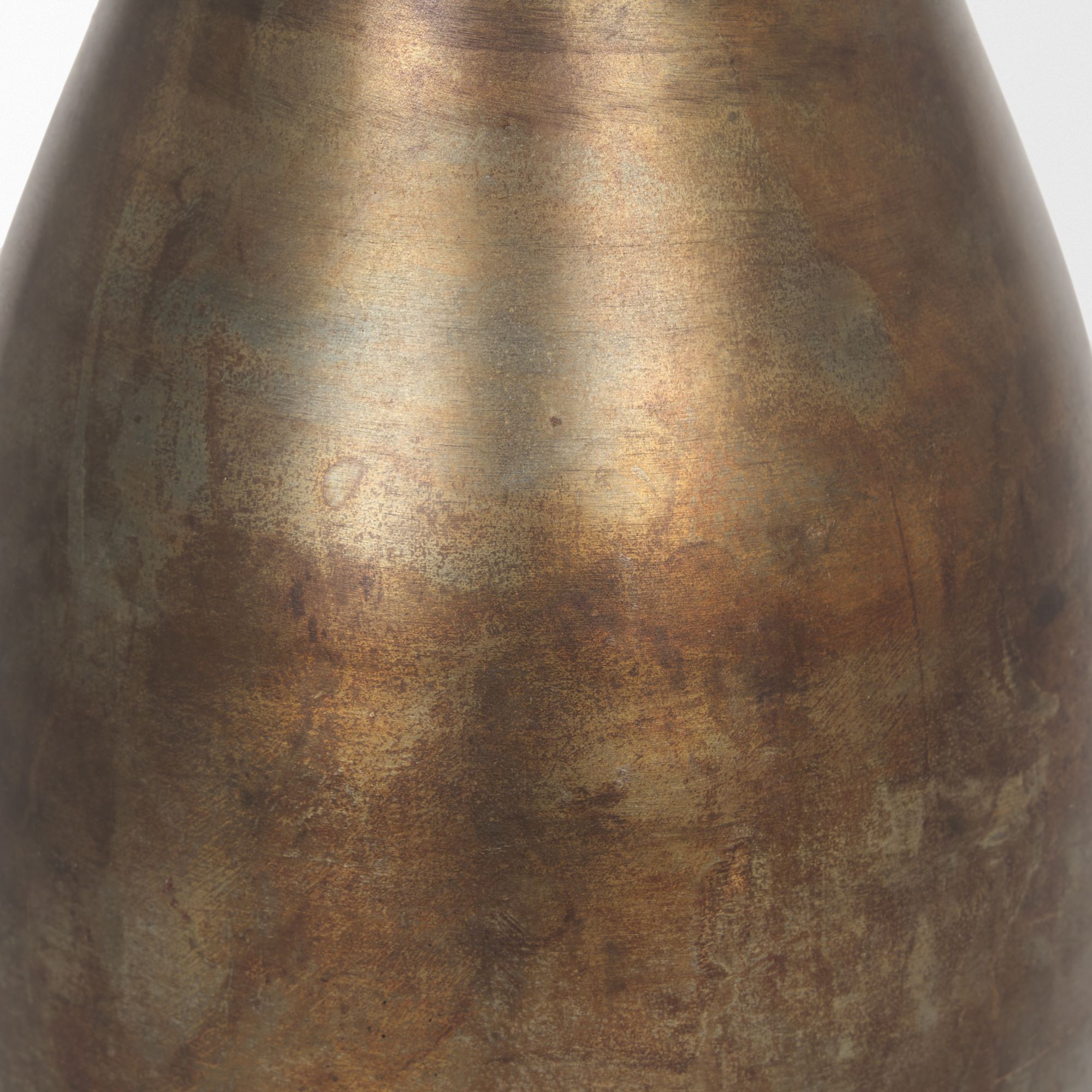 Mercana Devi Medium Metal Vase - Oxidized Gold