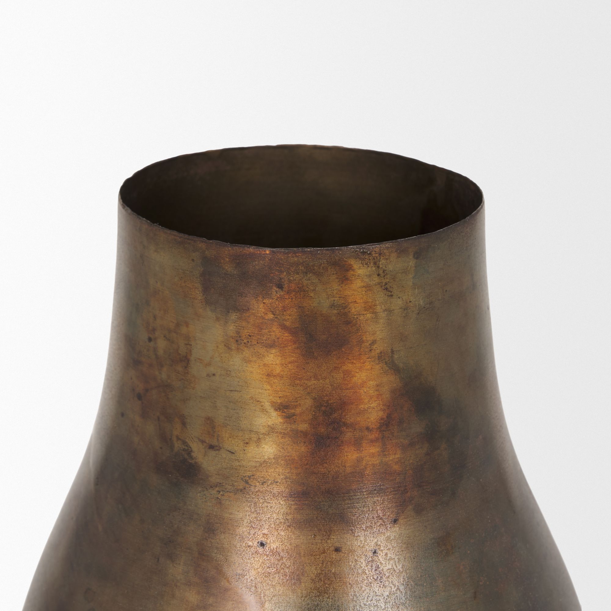 Mercana Devi Tall Metal Vase - Oxidized Gold