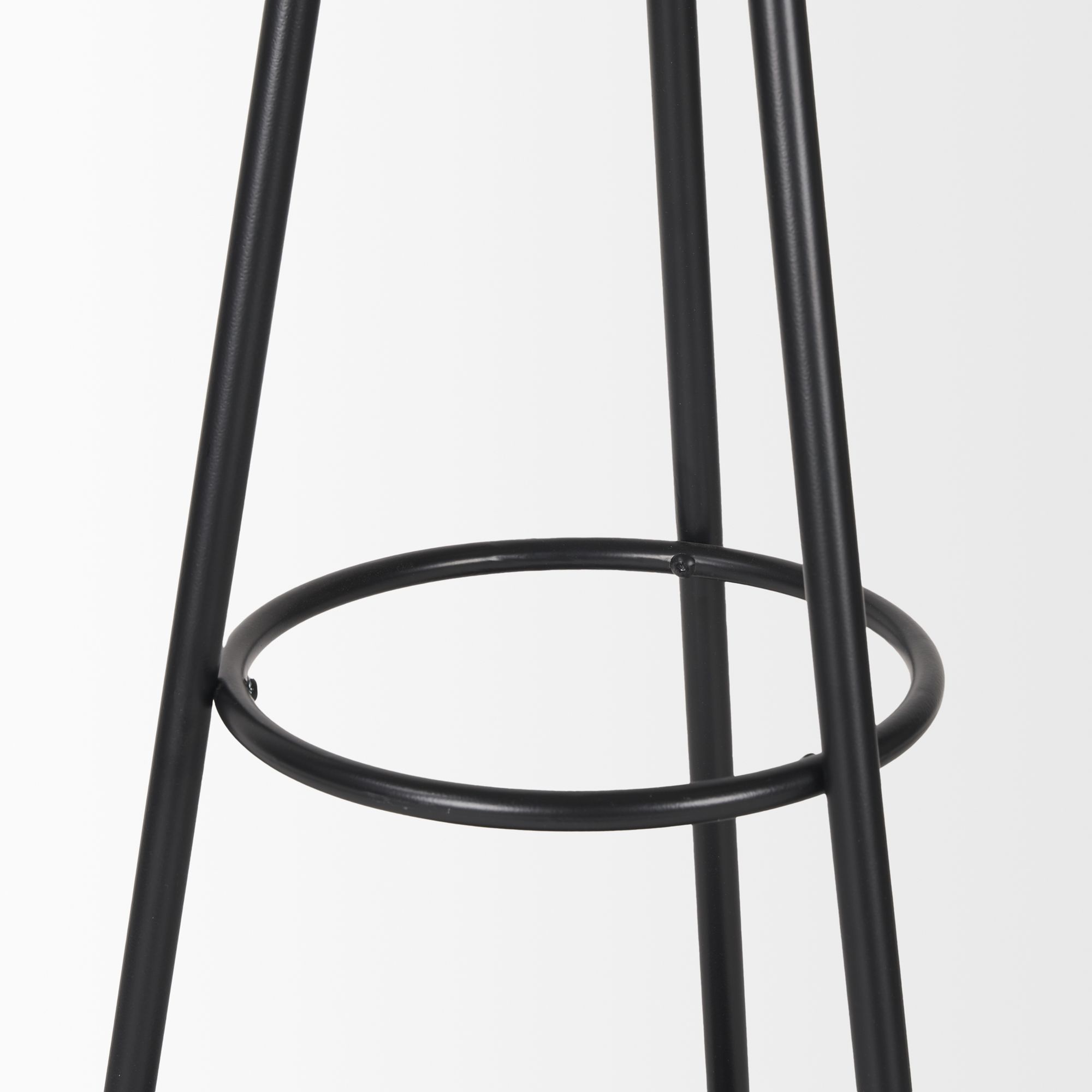 Mercana Everett Coat Rack with Two Metal Shelves - Black, Metal