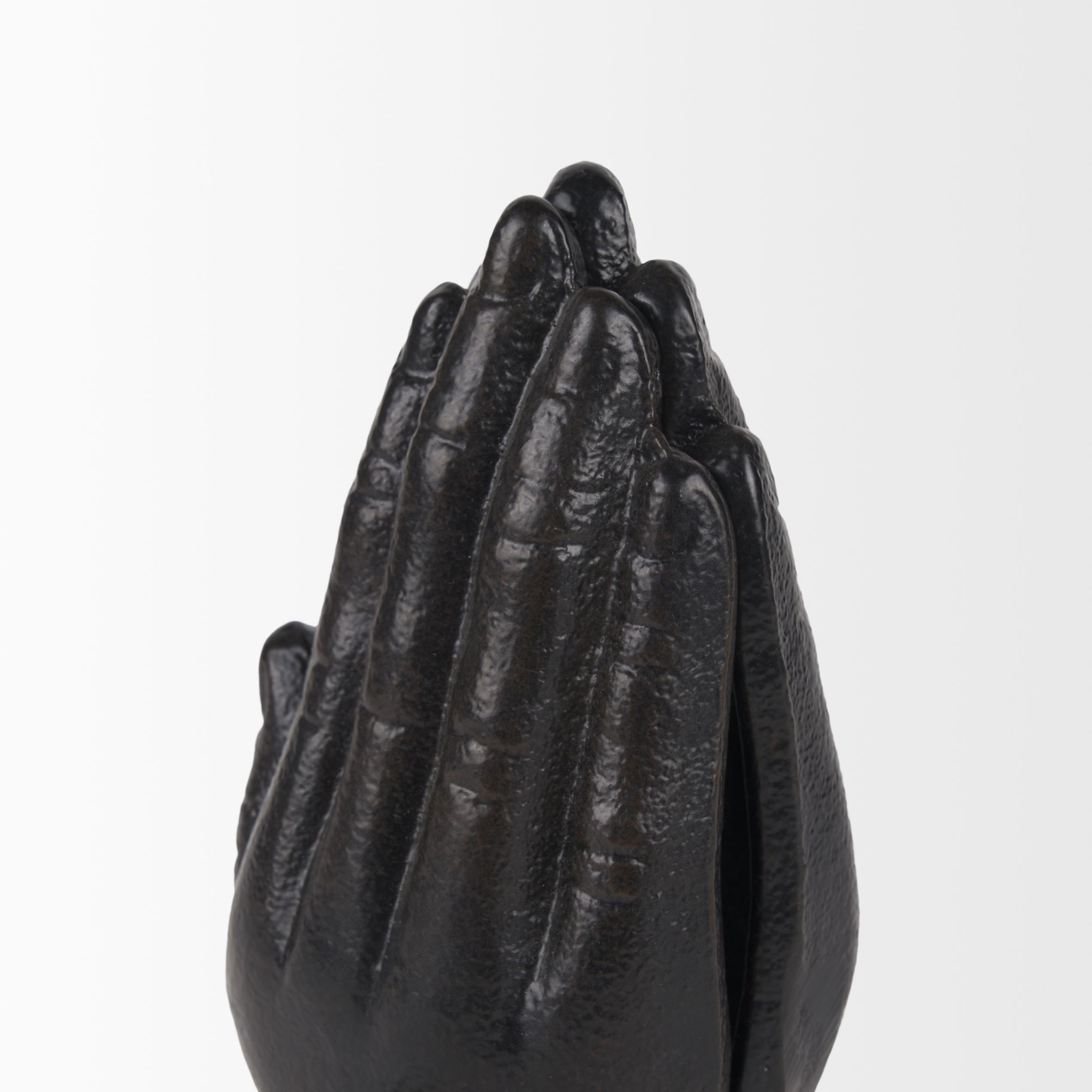 Mercana Praying Hands Cast Iron Book Ends - Bronze