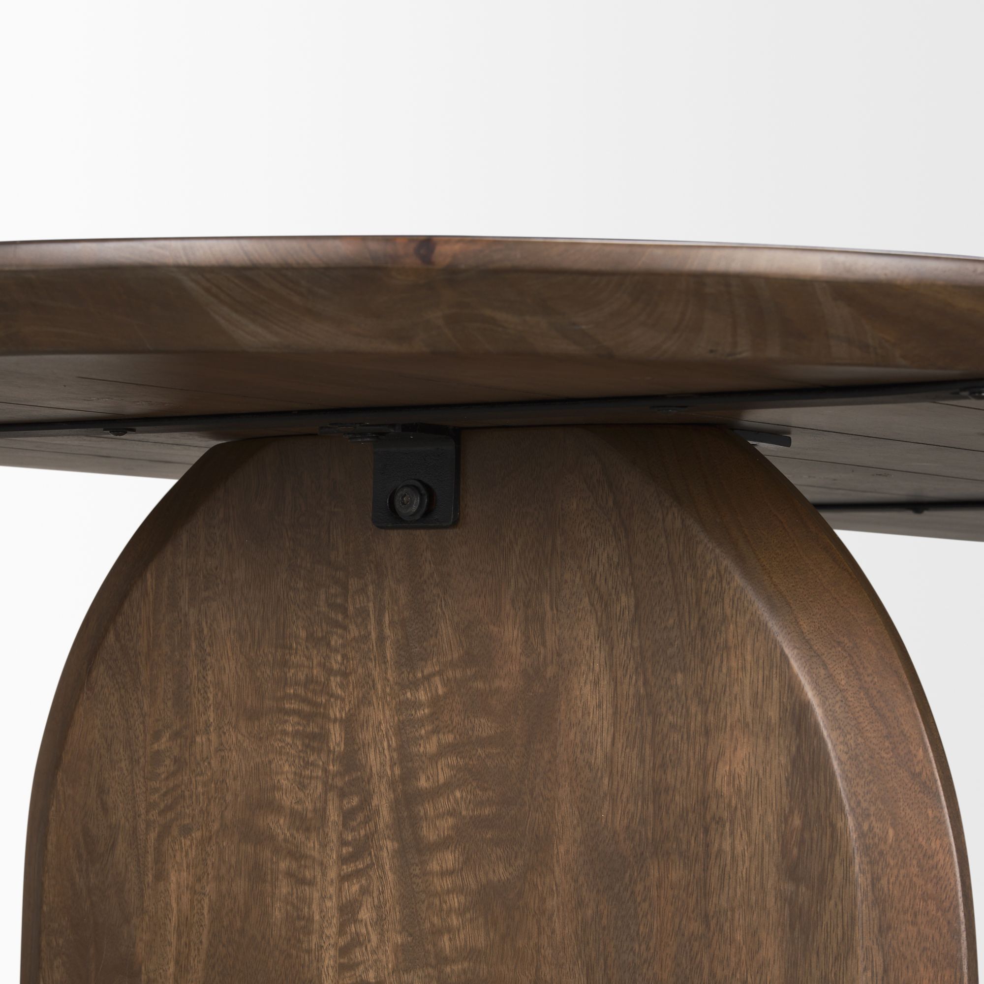 Mercana Isla Oval Dining Table with Wood Top & Arched Legs - Dark Brown